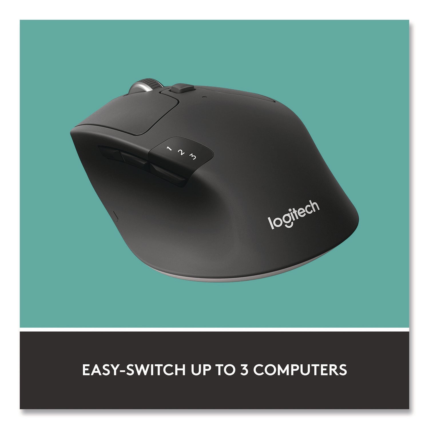 Logitech® M720 Triathlon Wireless Mouse, 2.4 GHz Frequency, 33 ft Wireless Range, Right Hand Use, Black