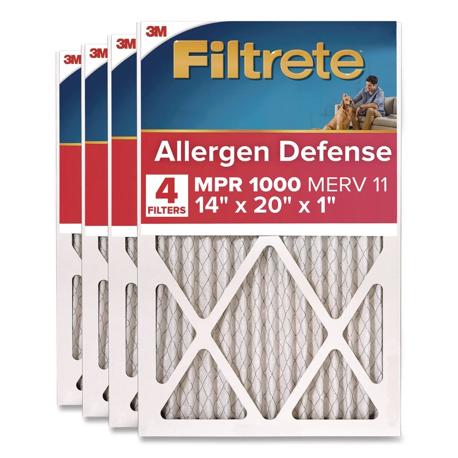 Filtrete™ Allergen Defense Air Filter, 12 x 20, 4/Carton