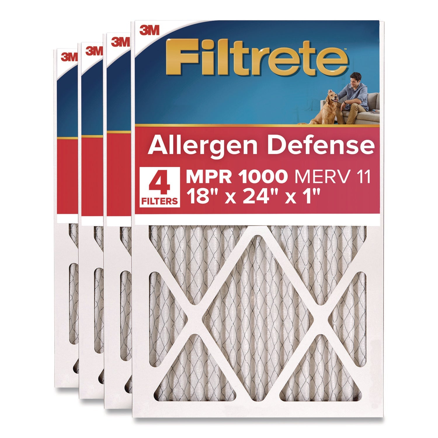 Filtrete™ Allergen Defense Air Filter, 18 x 24, 4/Carton - Bloom Skins