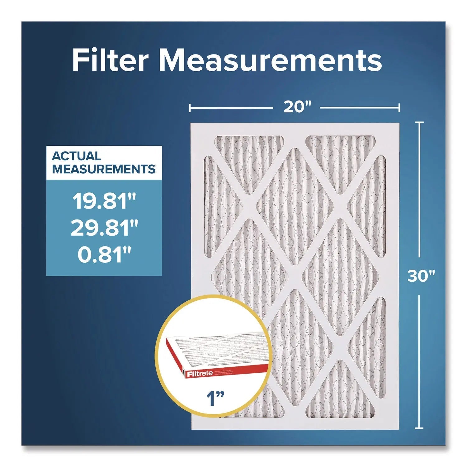 Filtrete™ Allergen Defense Air Filter, 20 x 30, 4/Carton
