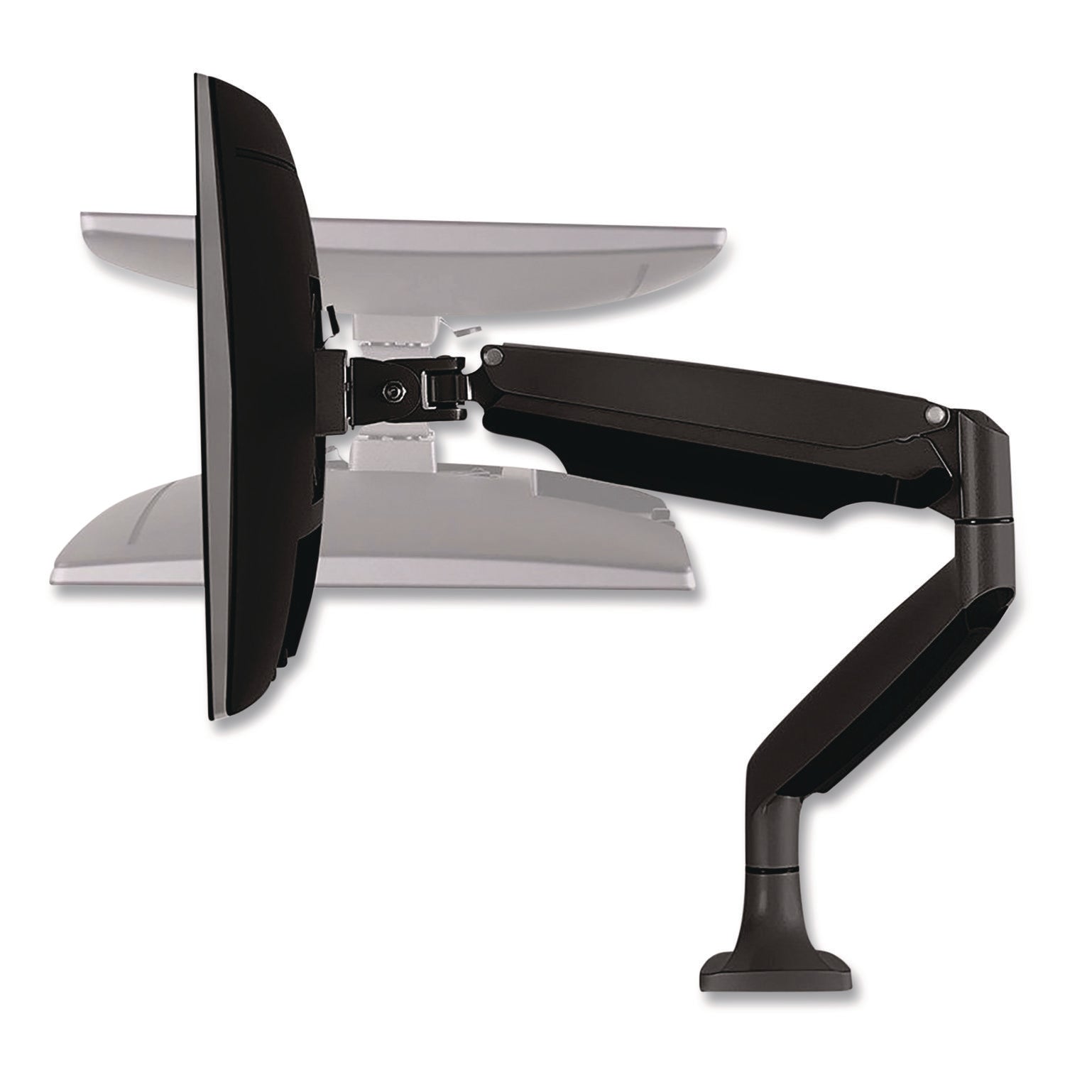 MOUNT-IT! Single Monitor Gas-Spring Mounting Arm, For 13" to 32" Monitors, 360 Degree Rotation, +/-45 Degree Tilt, Black, Supports 20lb - Bloom Skins