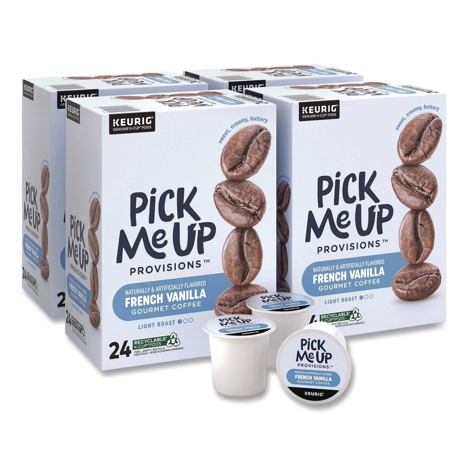 Pick Me Up Provisions™ French Vanilla Coffee K-Cups, 96/Carton