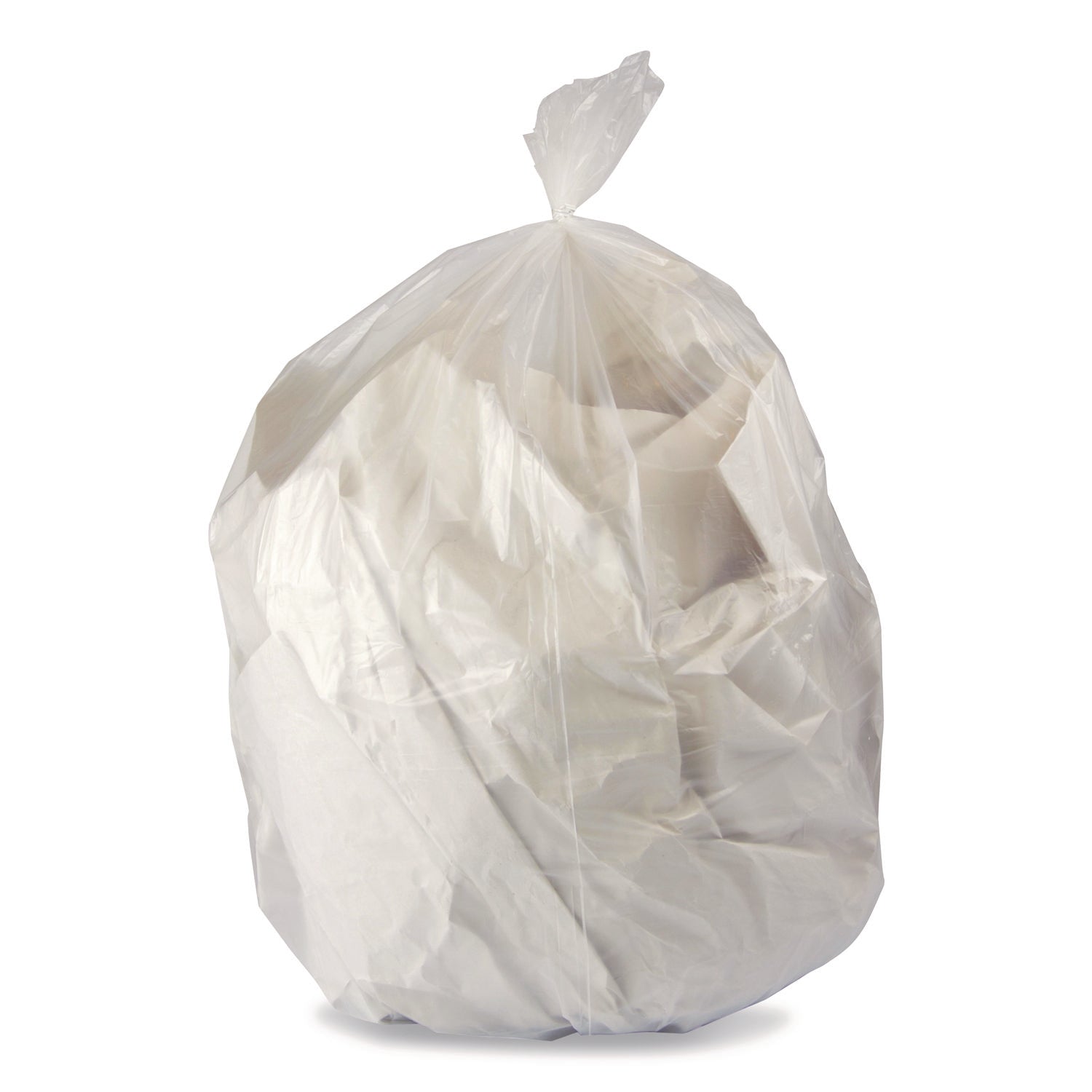 Heritage Linear Low-Density Can Liners with Dual-Dispense Box, 55 gal, 1.3 mil, 40" x 53", Clear, 100/Carton