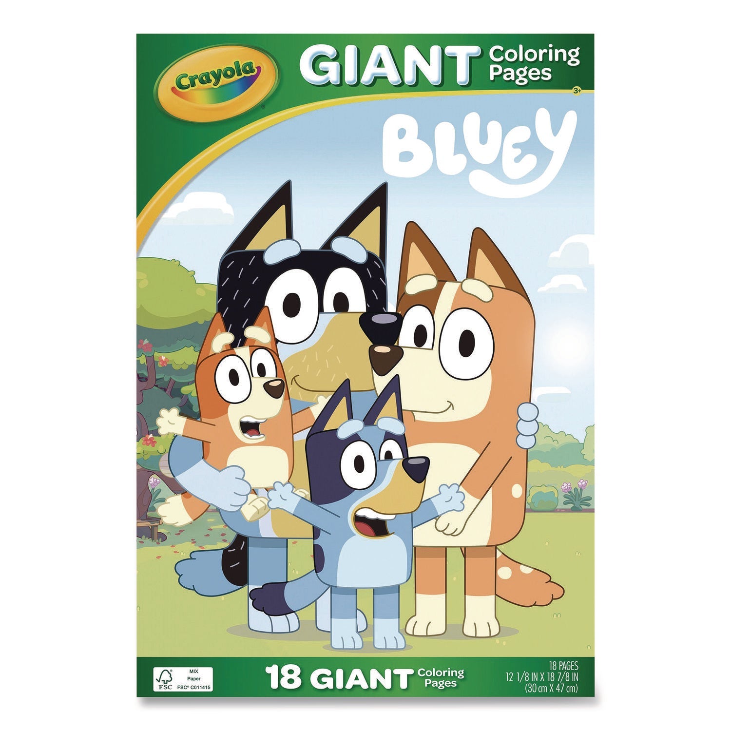 Crayola® Bluey Giant Coloring Pages, (18) 12.13" x 18.88" Sheets
