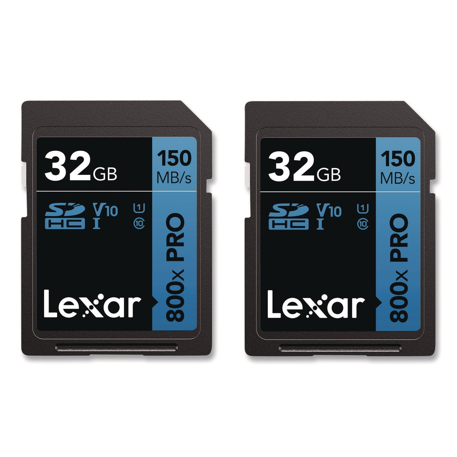 Lexar™ High Performance PRO BLUE Series SDHC Memory Card, UHS-I V10 U1 Class 10, 32 GB, 2/Pack