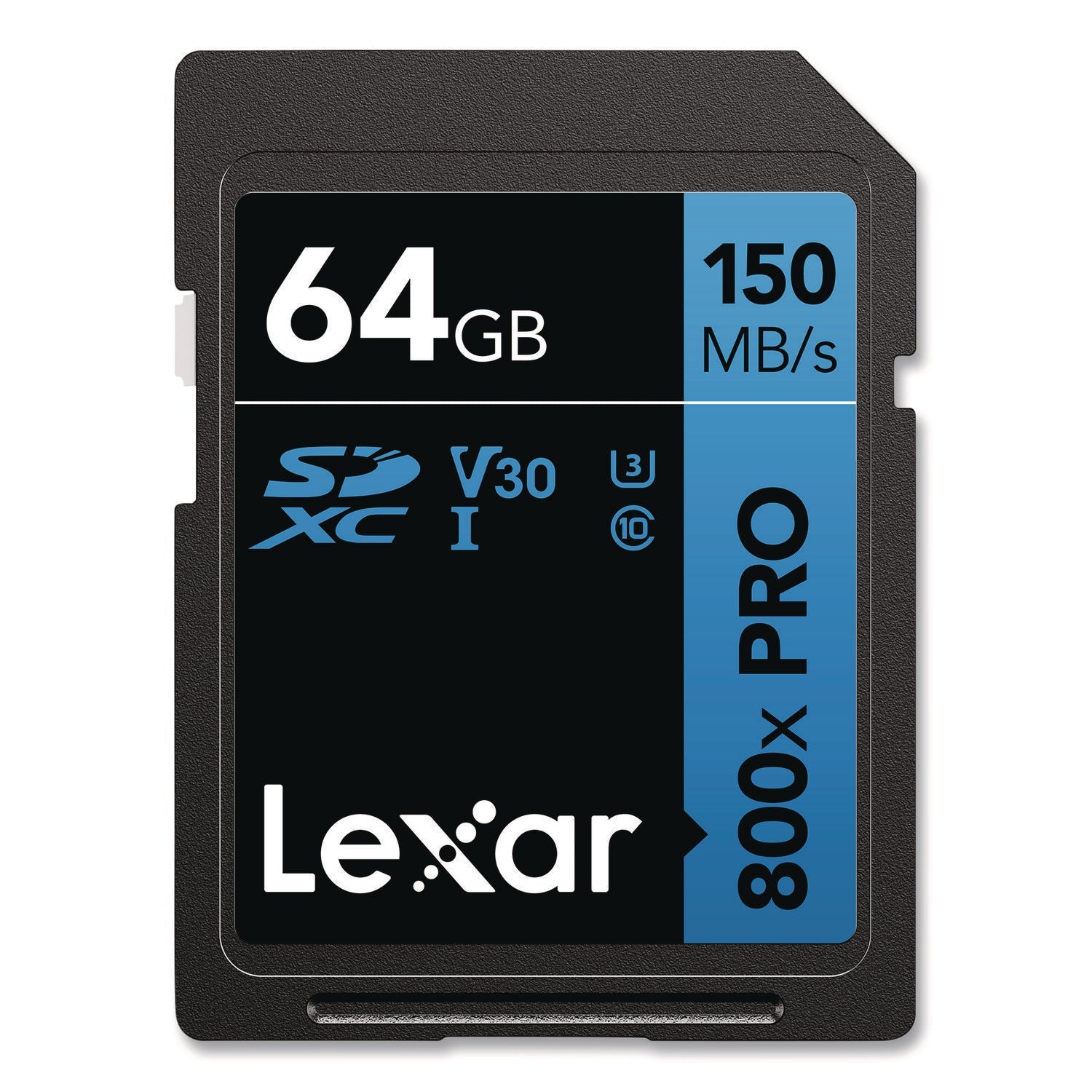 Lexar™ High-Performance PRO BLUE Series SDXC Memory Card, UHS-I V30 U1 Class 10, 64GB