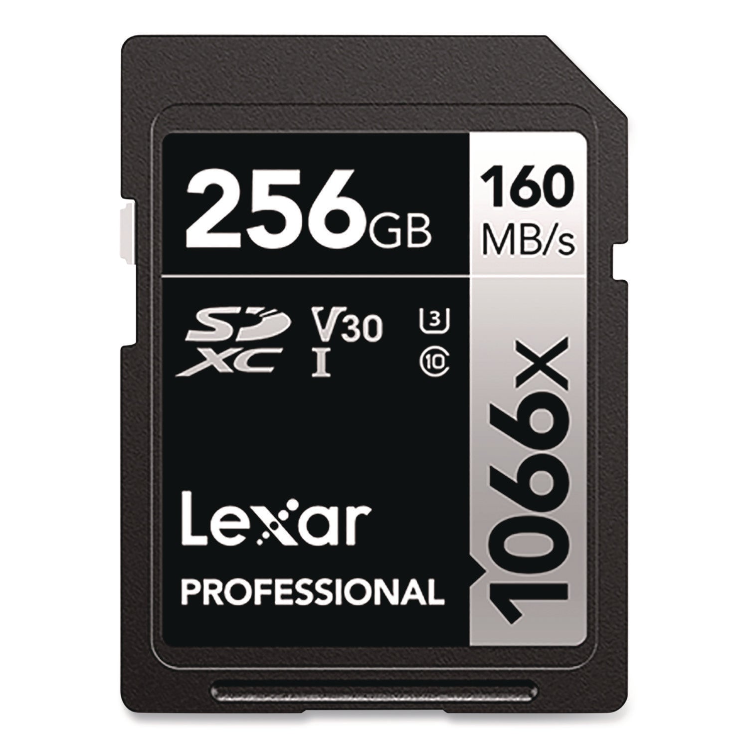 Lexar™ Professional SILVER Series SDXC Memory Card, UHS-I V30 U1 Class 10, 256 GB