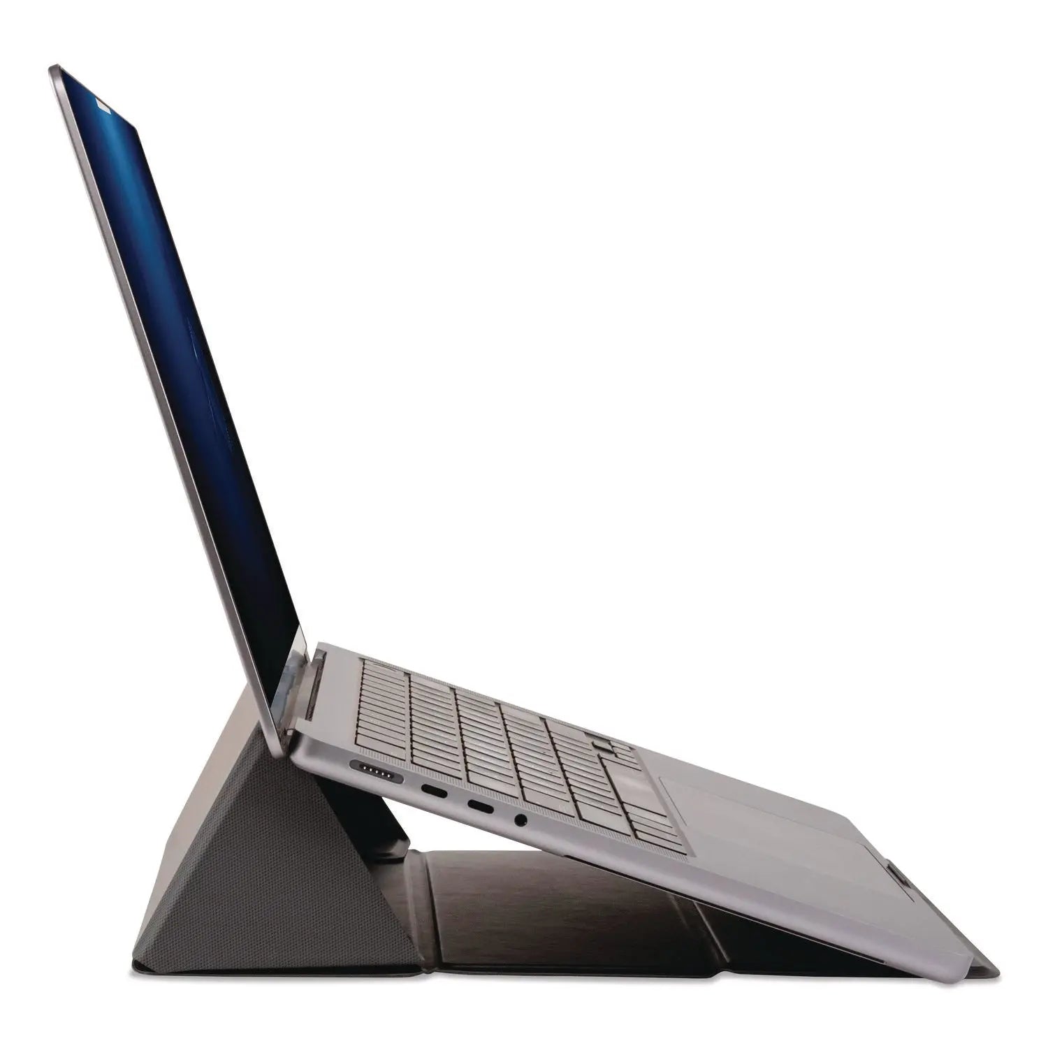 Allsop® Foldio Laptop and Tablet Stand, +30 Tilt, 9.5" x 14.5" x 3", Black, Supports 7 lb