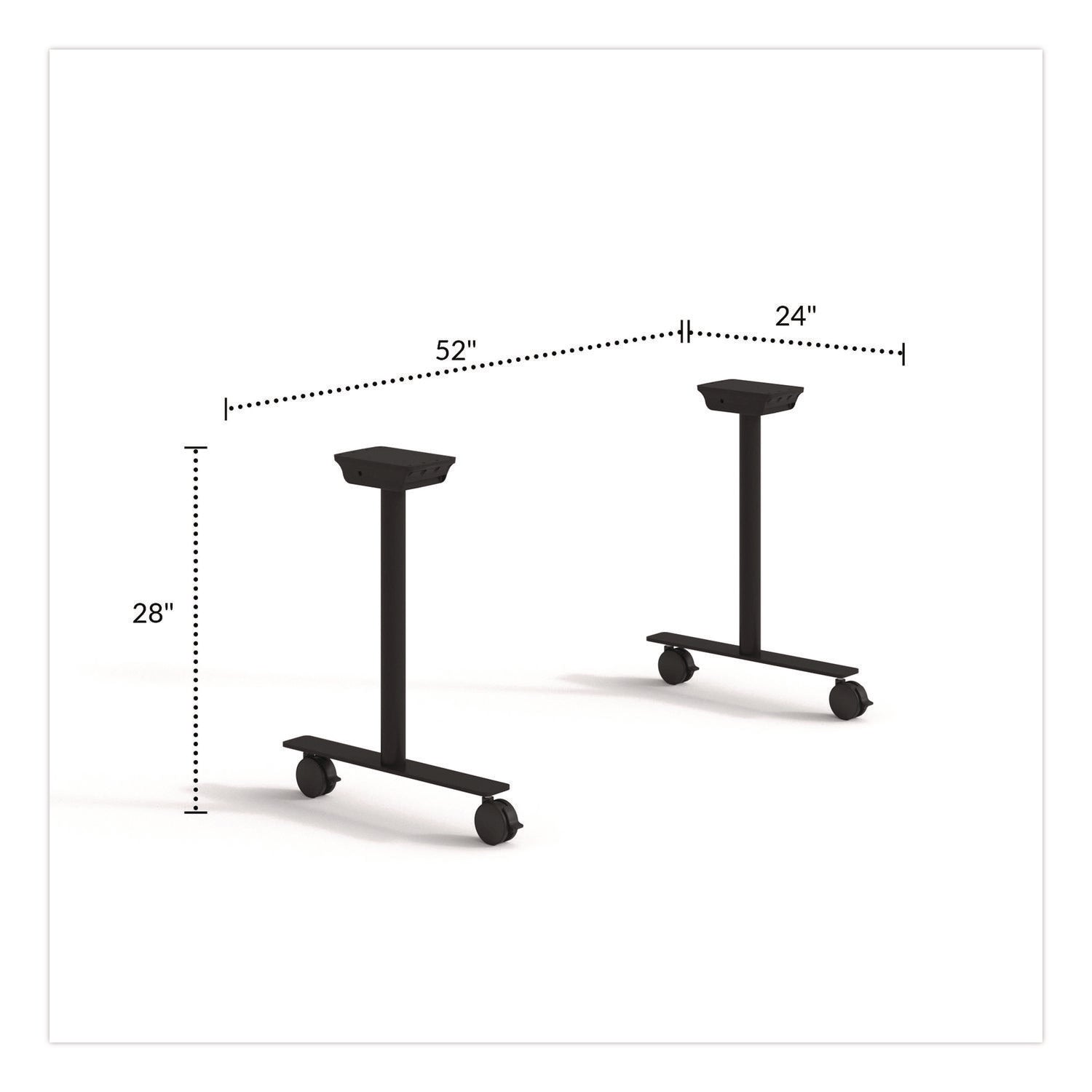 Alera® Alera Seville Training Table Base, 23w x 3d x 28h, Black