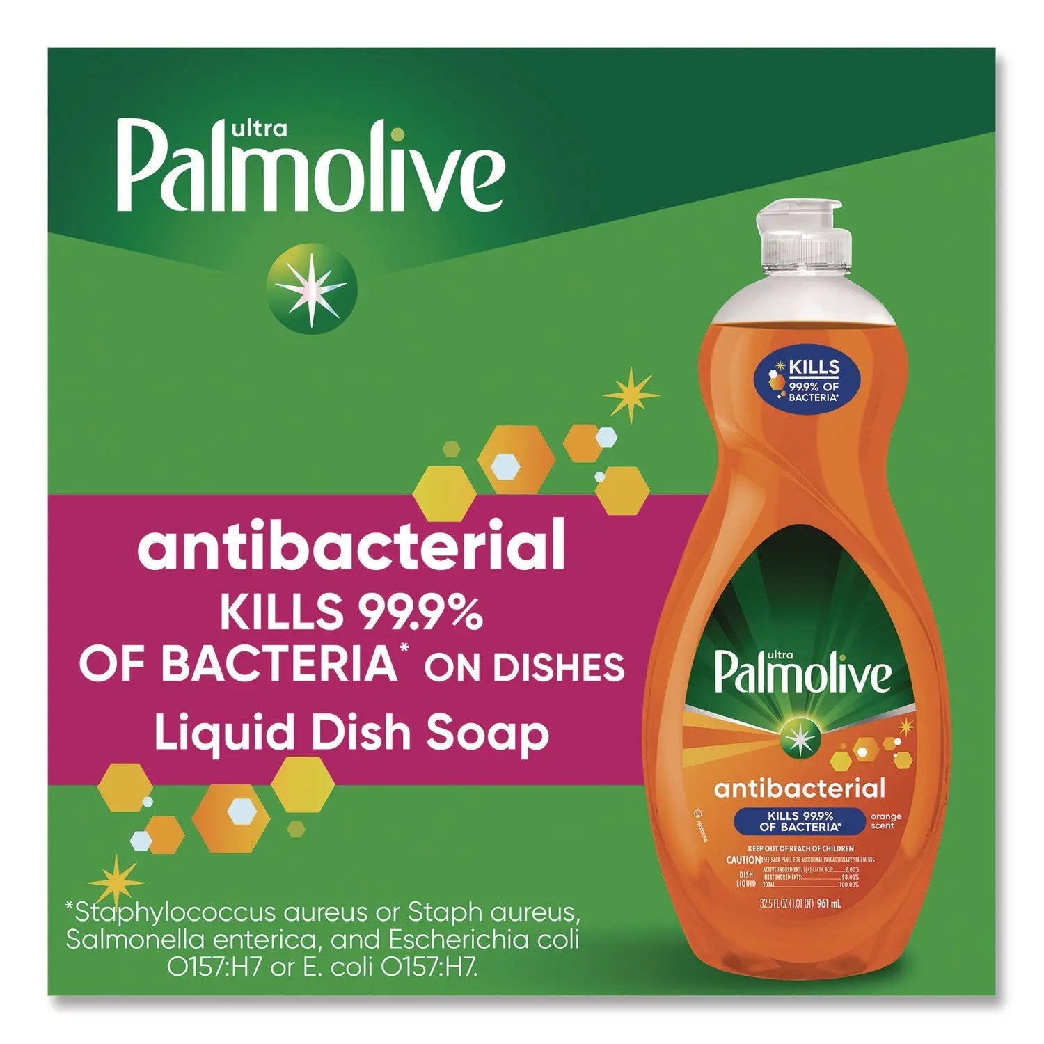 Palmolive® Ultra Antibacterial Dishwashing Liquid, Orange Scent. 32,5 oz Bottle