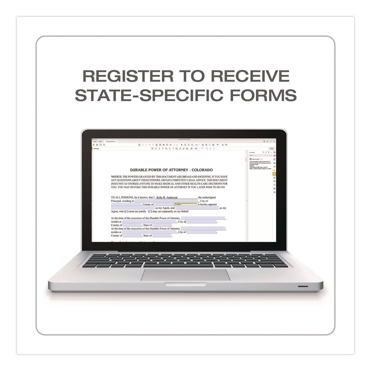Adams® Living Will and Healthcare POA Form Kit with Instructions and Digital Download, 8.5 x 11, Unlimited Number of Forms