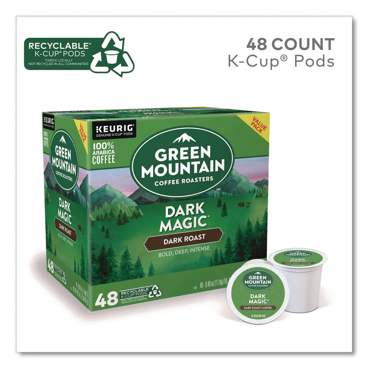 Green Mountain Coffee® Dark Magic Extra Bold Coffee K-Cups, 0.4 oz, 48/Box