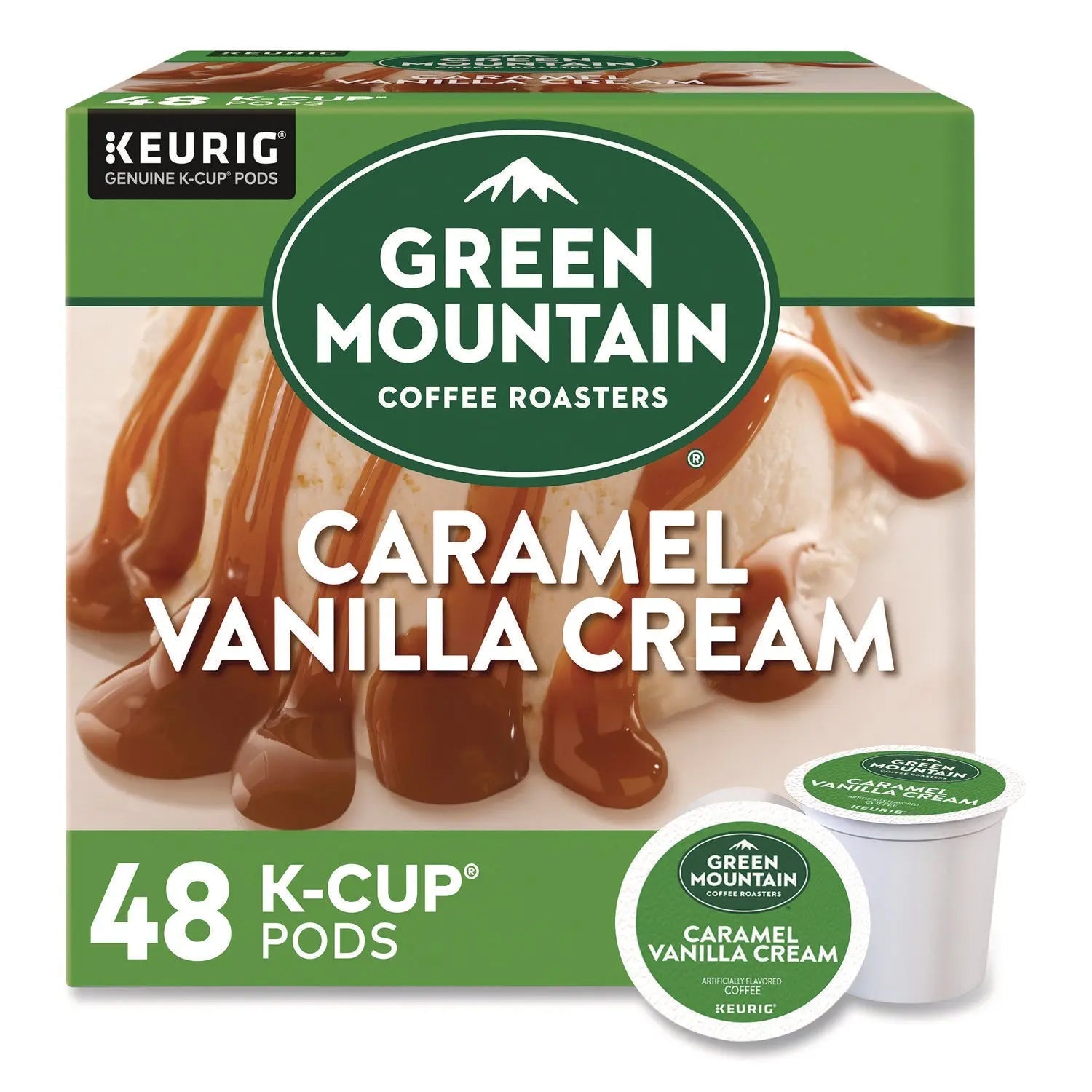 Green Mountain Coffee® Caramel Vanilla Cream Coffee K-Cups, 0.33 oz, 48/Box