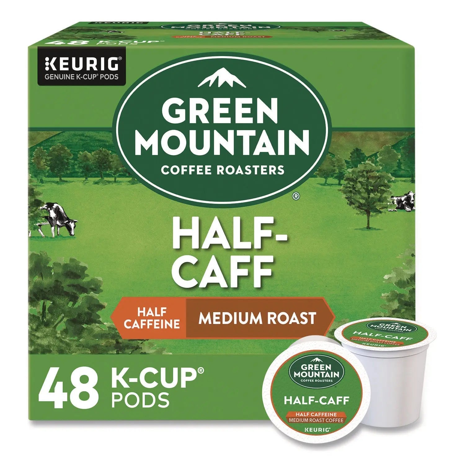 Green Mountain Coffee® Half-Caff Coffee K-Cups, 0.33 oz, 48/Box