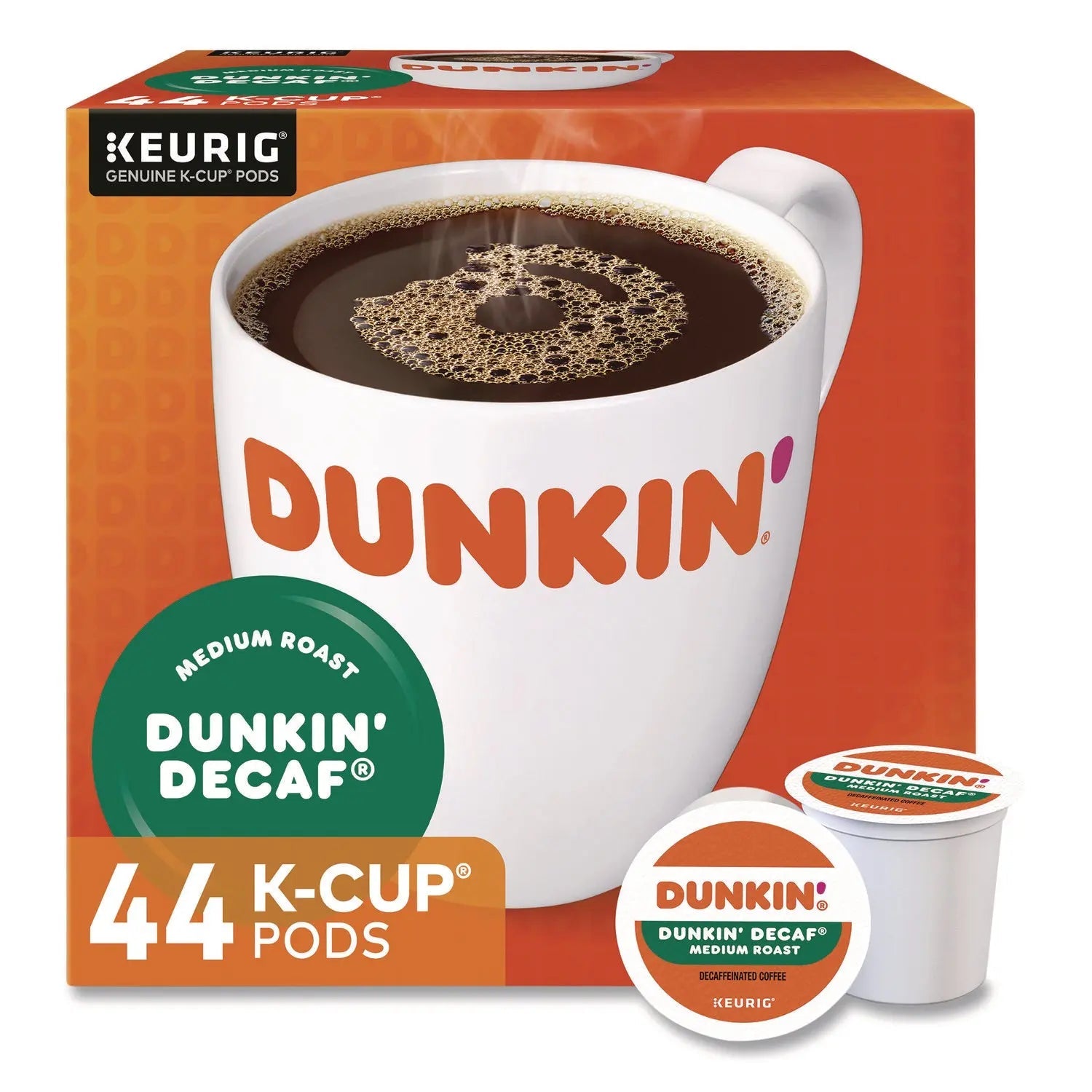 Dunkin'® K-CUP PODS, DUNKIN' DECAF, 44/BOX