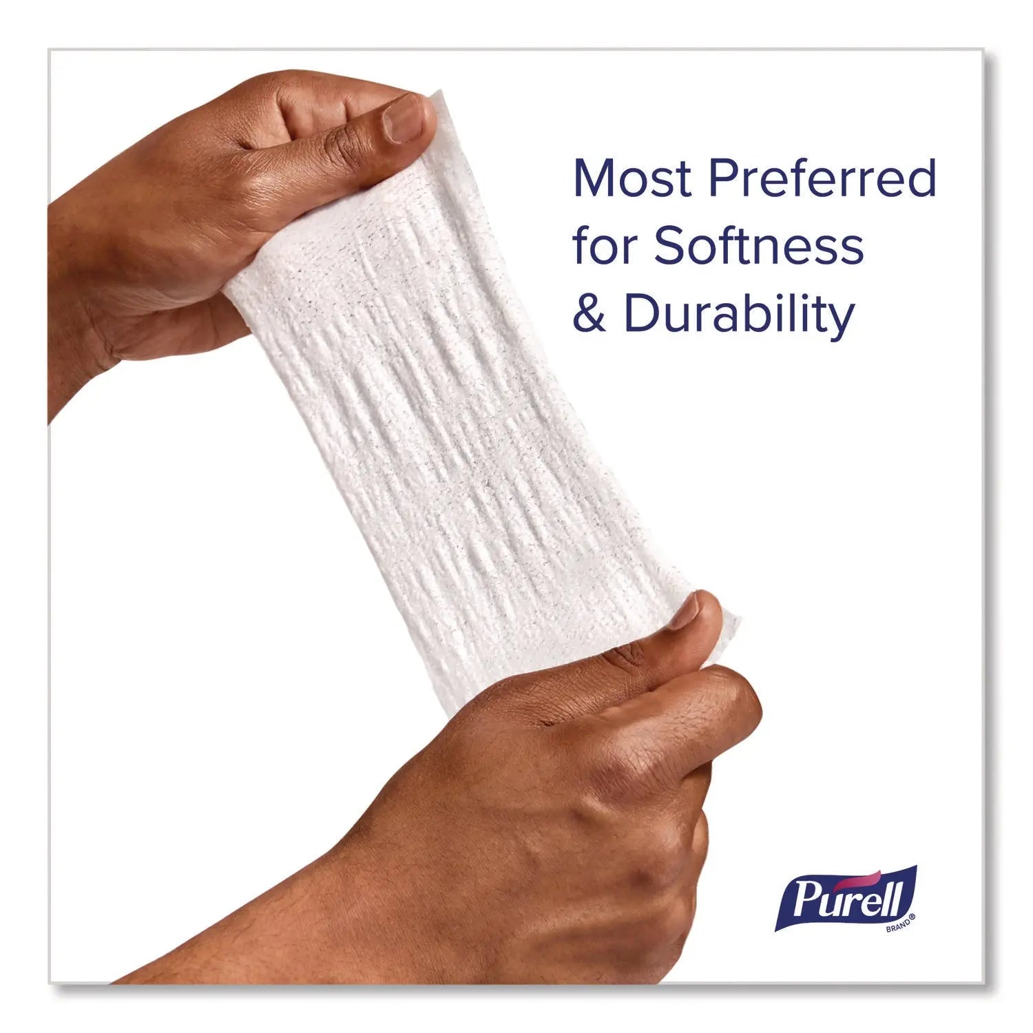 PURELL® Cottony Soft Individually Wrapped Sanitizing Hand Wipes, 5 x 7, Herbal Scent, White, 480/Carton