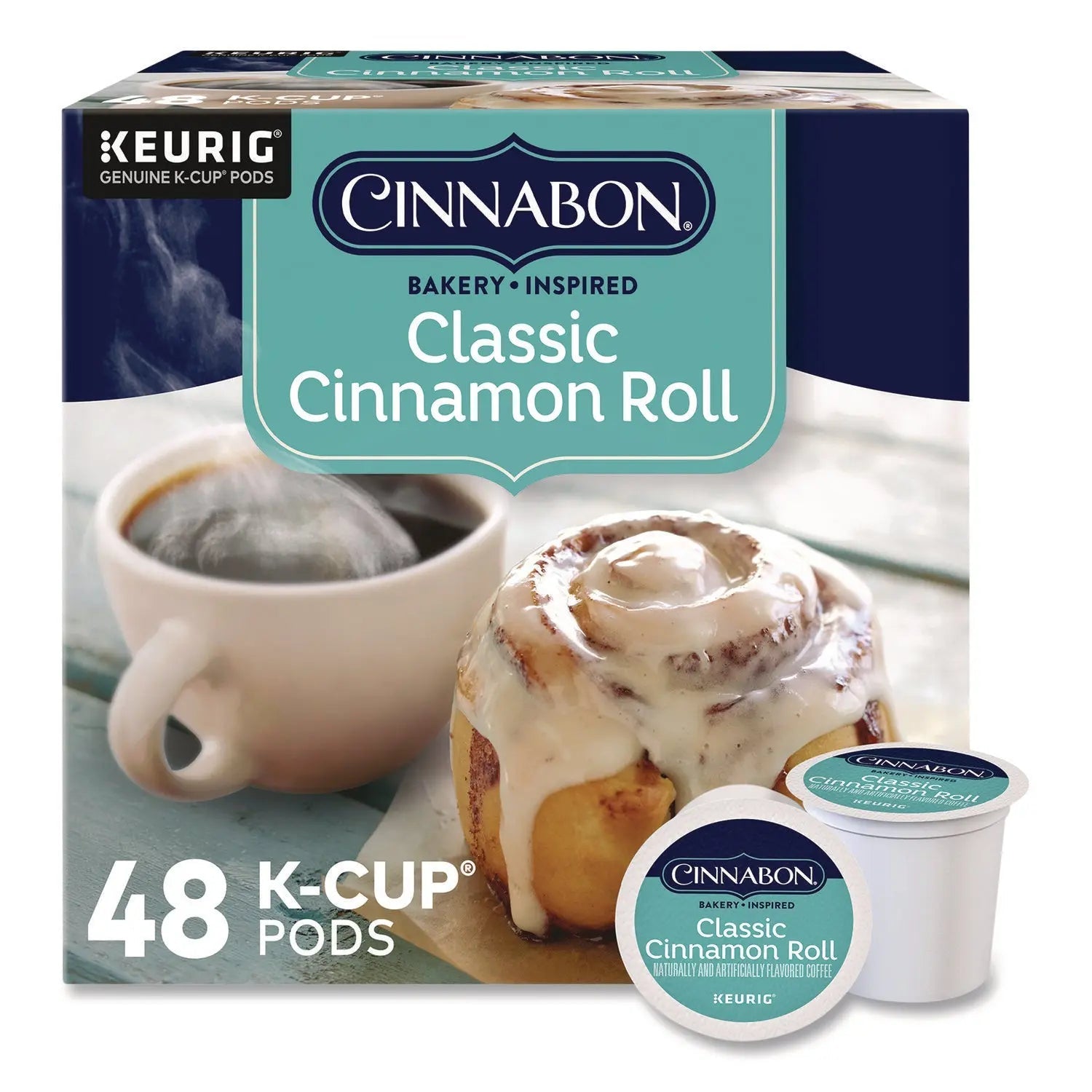 Cinnabon® Classic Cinnamon Roll Coffee K-Cups, 0.33 oz, 48/Box