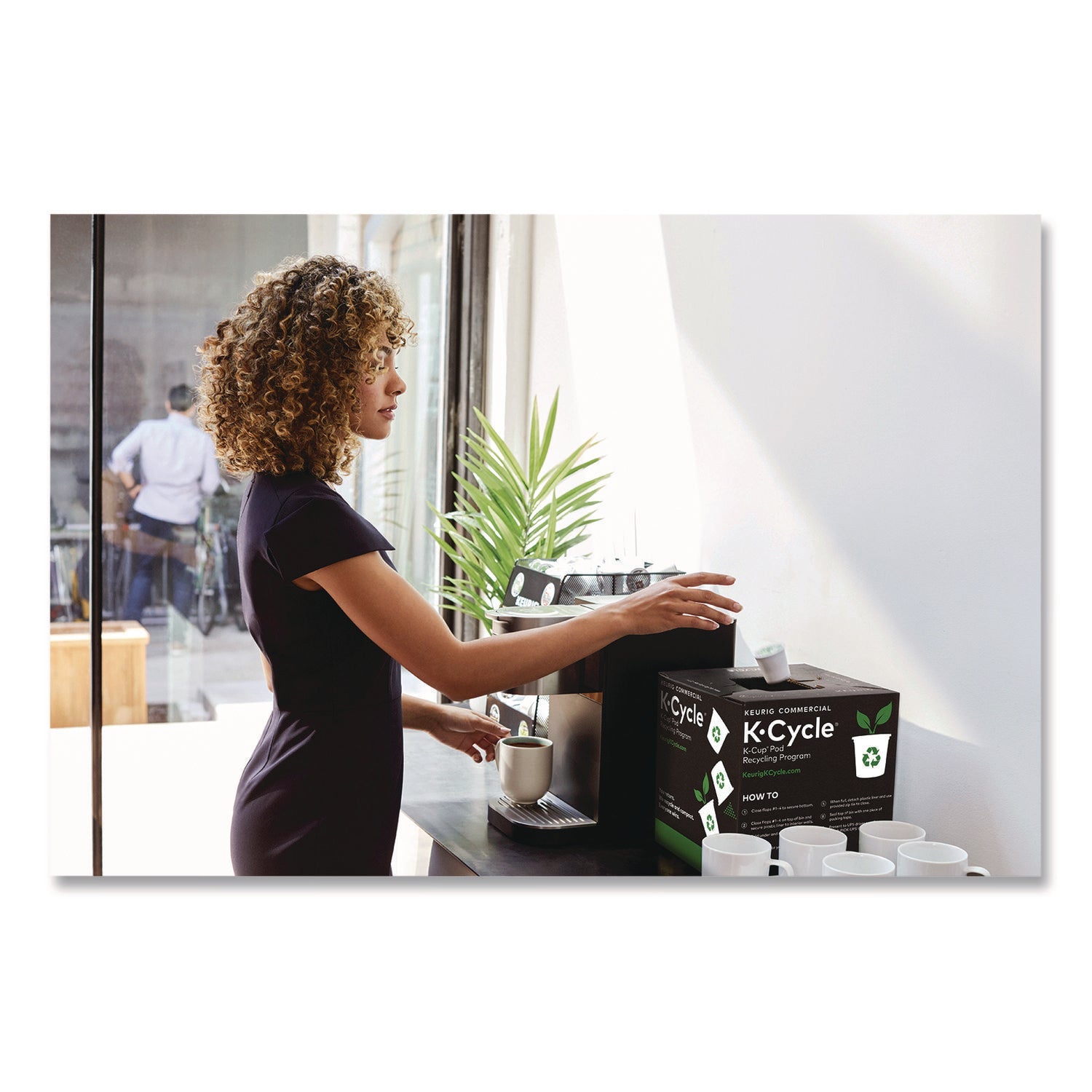 Keurig® K-Cycle K-Cup Pod Recycling Station, Plastic, Black/Green/White, 5/Pack