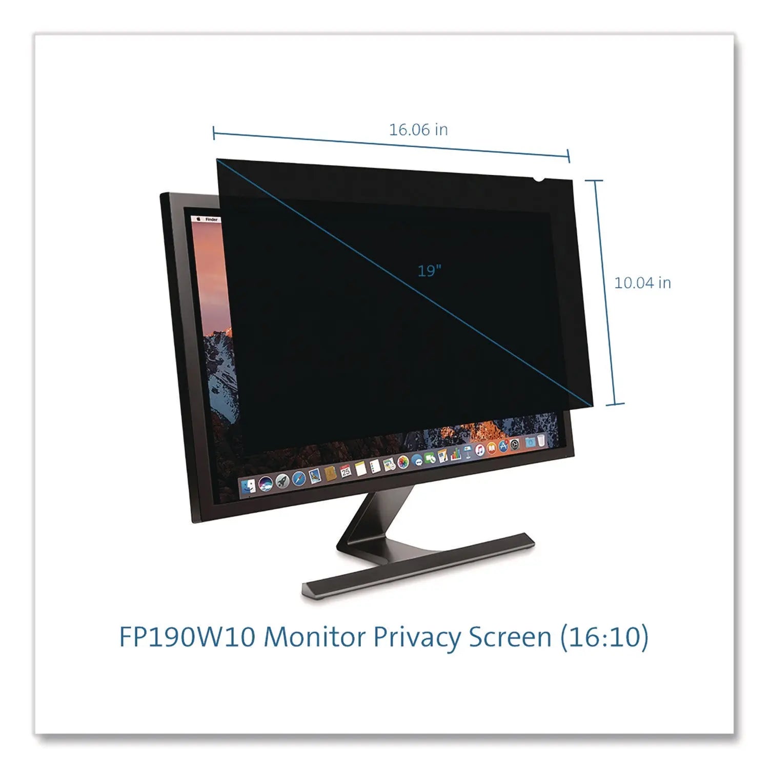 Kensington® Anti-Glare Reversible Privacy Screen for 19" Widescreen Flat Panel Monitor, 16:10 Aspect Ratio