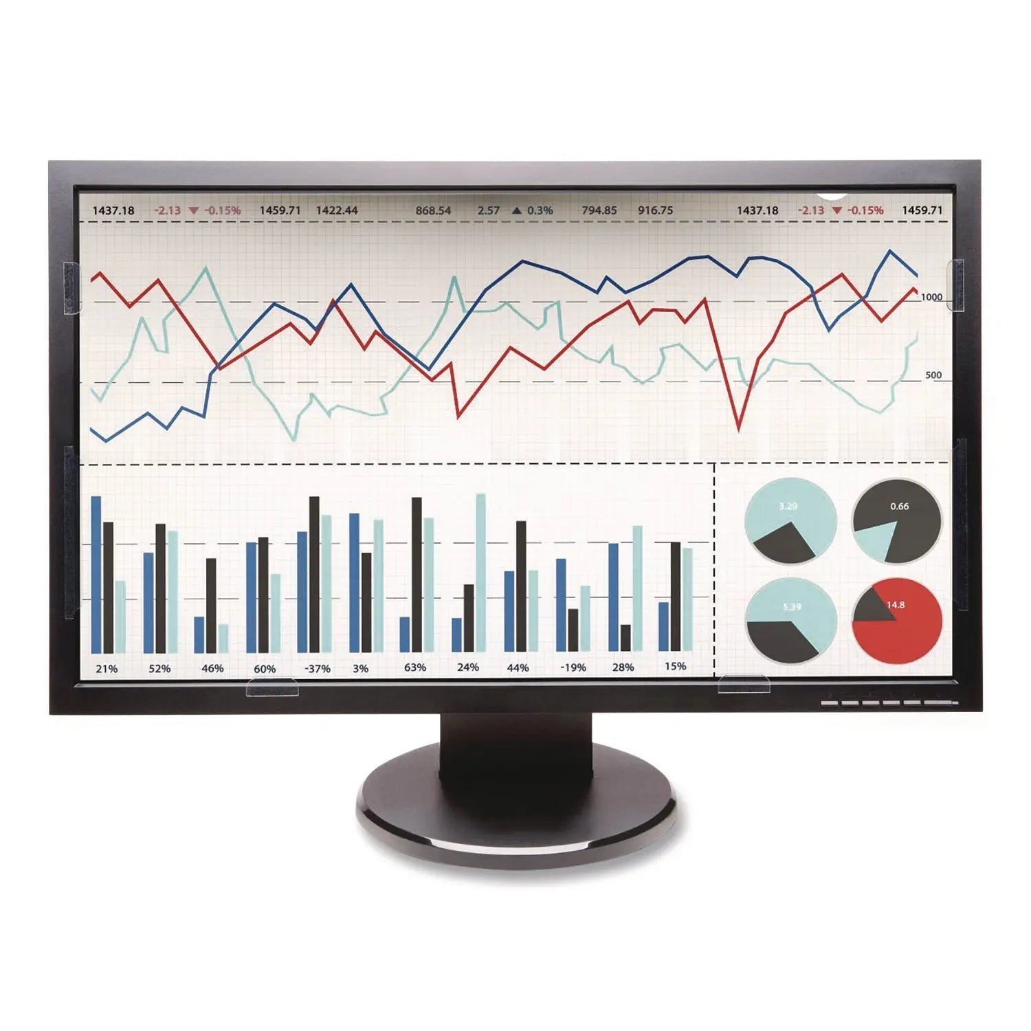 Kensington® Anti-Glare Reversible Privacy Screen for 24" Widescreen Flat Panel Monitor, 16:9 Aspect Ratio