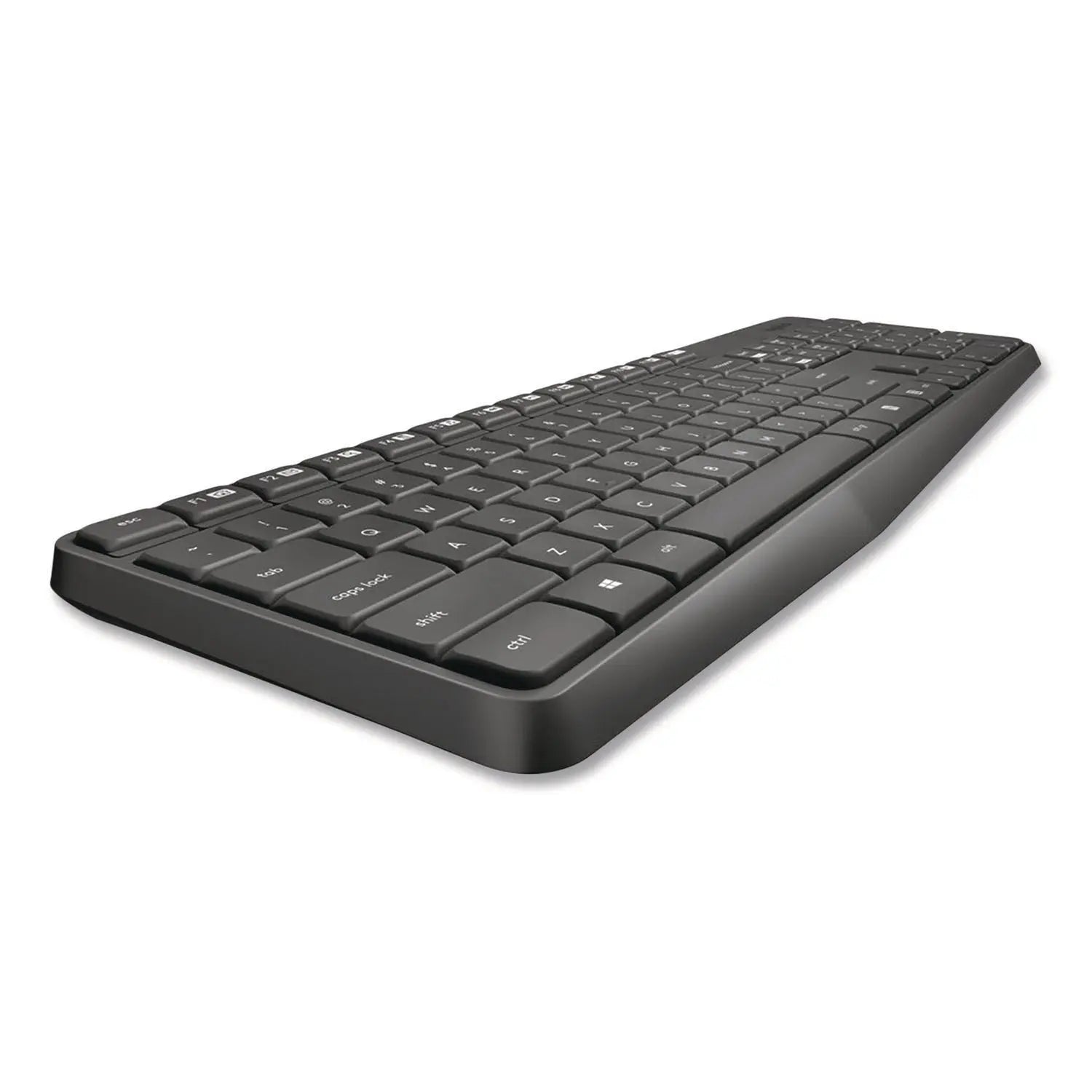 Logitech® MK235 Wireless Keyboard and Optical Mouse Combo, 2.4 GHz Frequency, 33 ft Wireless Range, Black