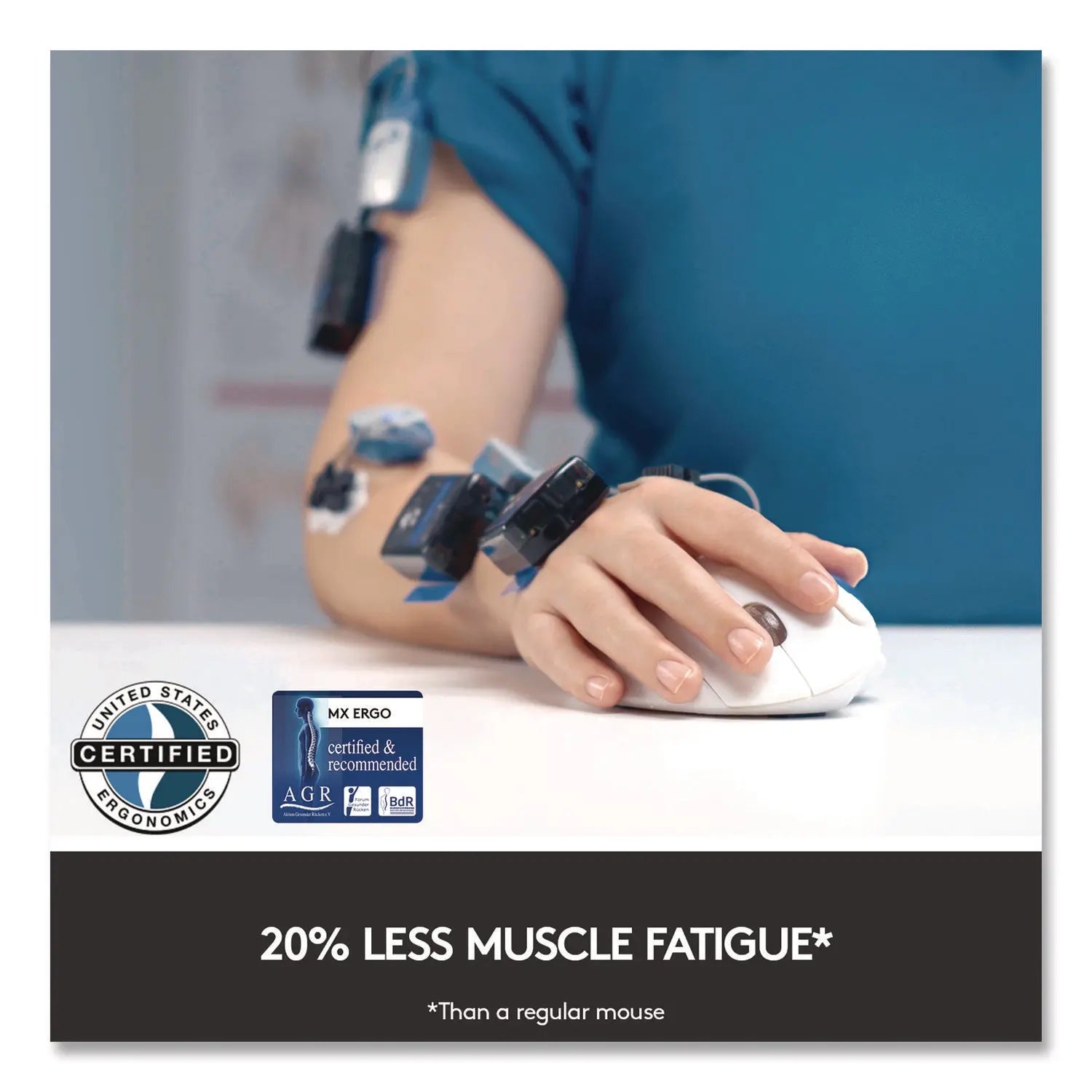 Logitech® MX Ergo Plus Advanced Wireless Trackball Mouse, 2.4 GHz Frequency/33 ft Wireless Range, Right Hand Use, Black