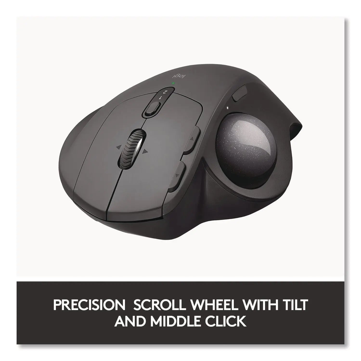 Logitech® MX Ergo Plus Advanced Wireless Trackball Mouse, 2.4 GHz Frequency/33 ft Wireless Range, Right Hand Use, Black