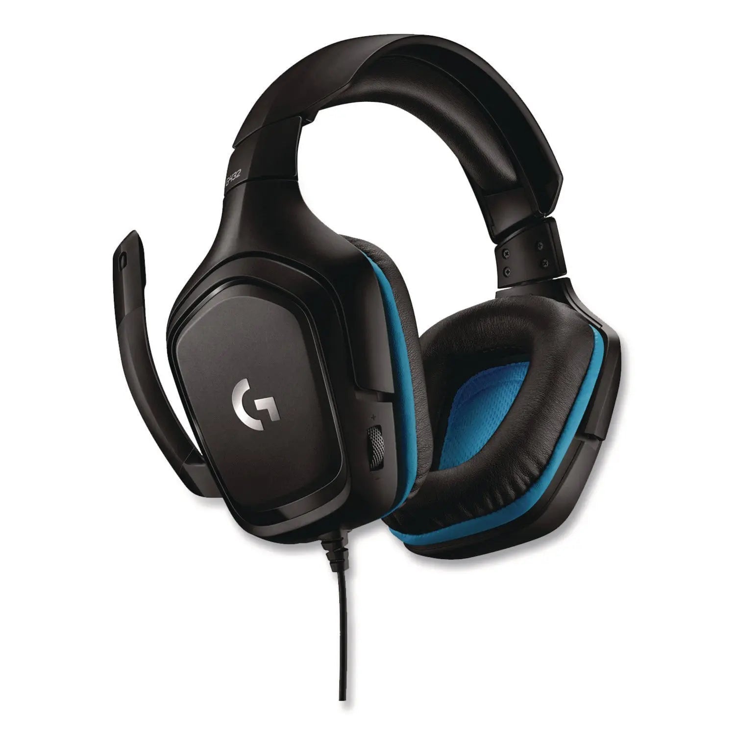Logitech® G432 7.1 Surround Sound Wired Gaming Binaural Over The Head Headset, Black/Blue