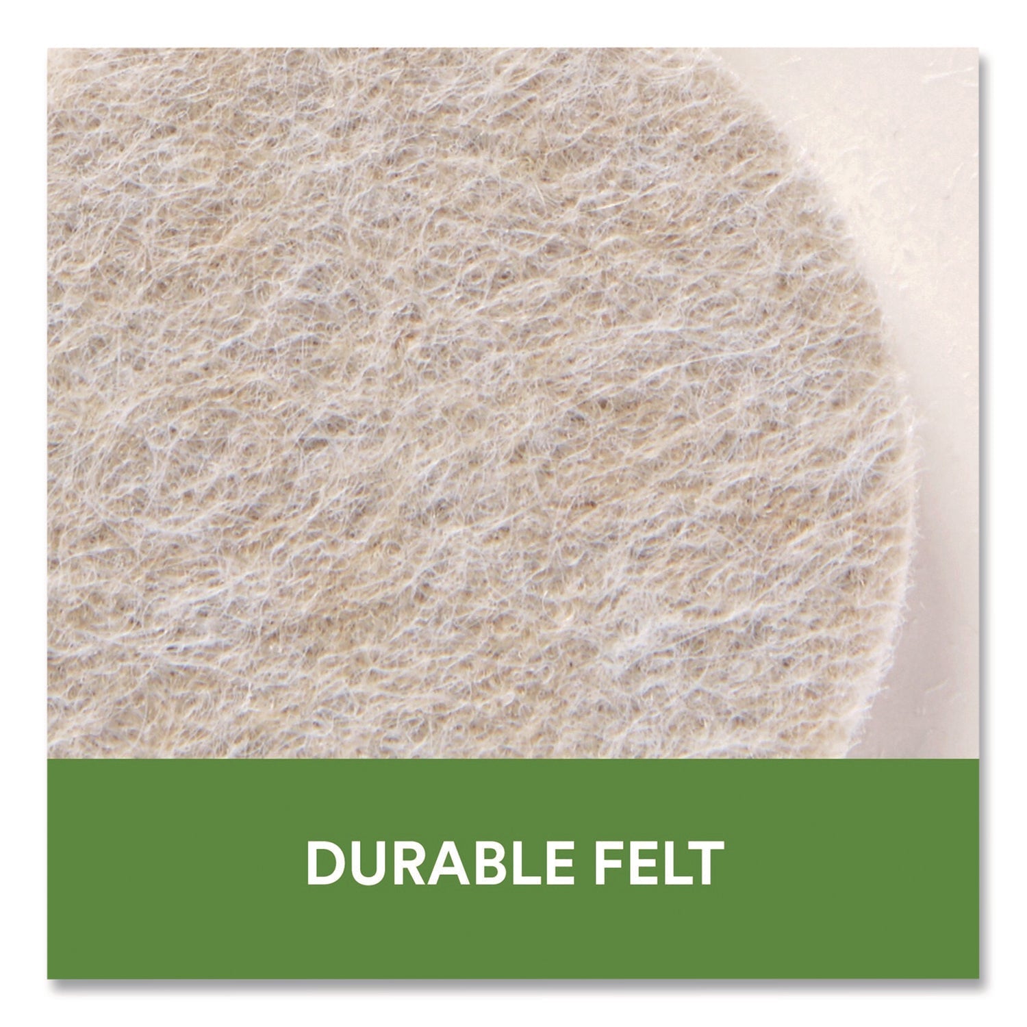 Scotch™ Felt Pad Protectors, Assorted Round, Beige, 78/Pack