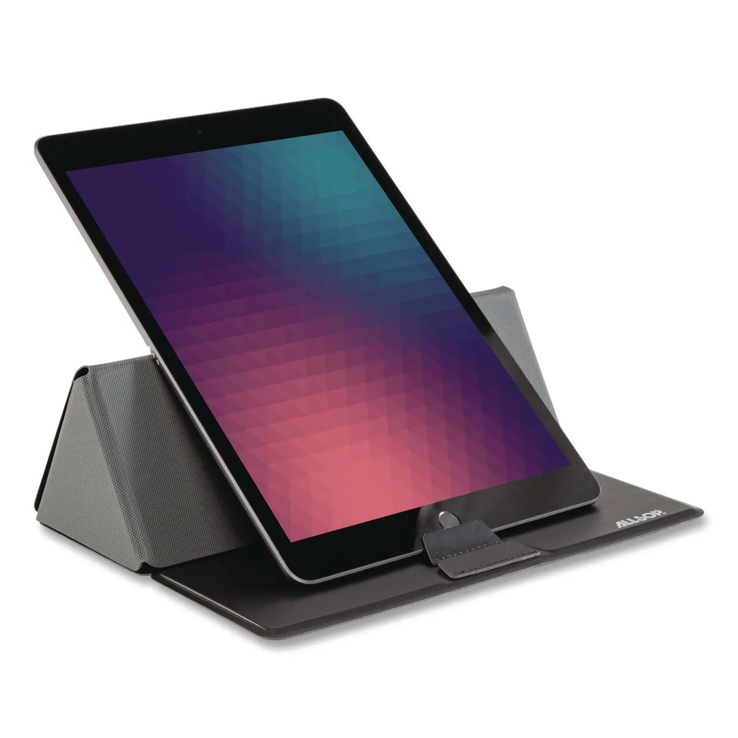 Allsop® Foldio Laptop and Tablet Stand, +30 Tilt, 9.5" x 14.5" x 3", Black, Supports 7 lb