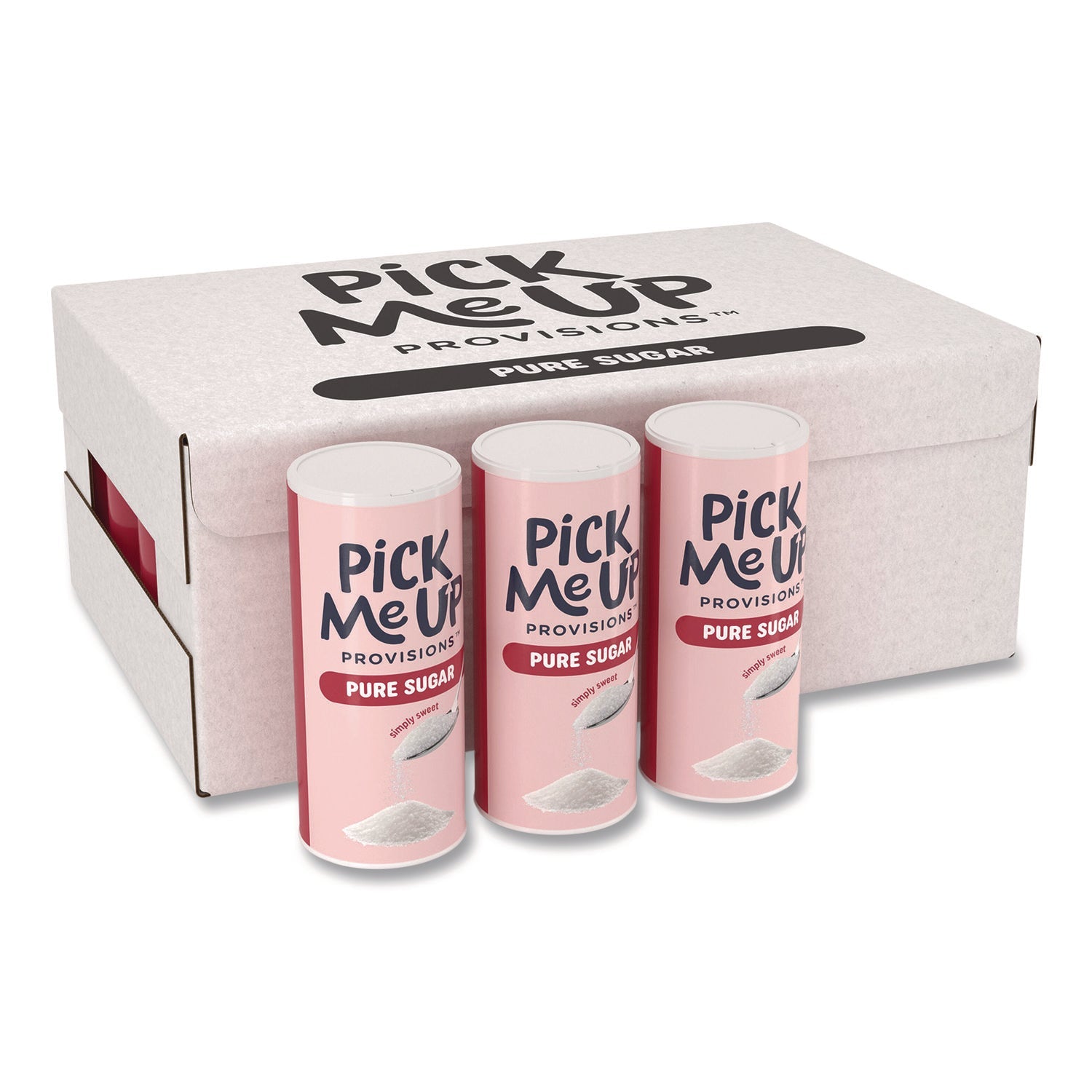 Pick Me Up Provisions™ Pure Sugar, 20 oz Canister, 24/Carton