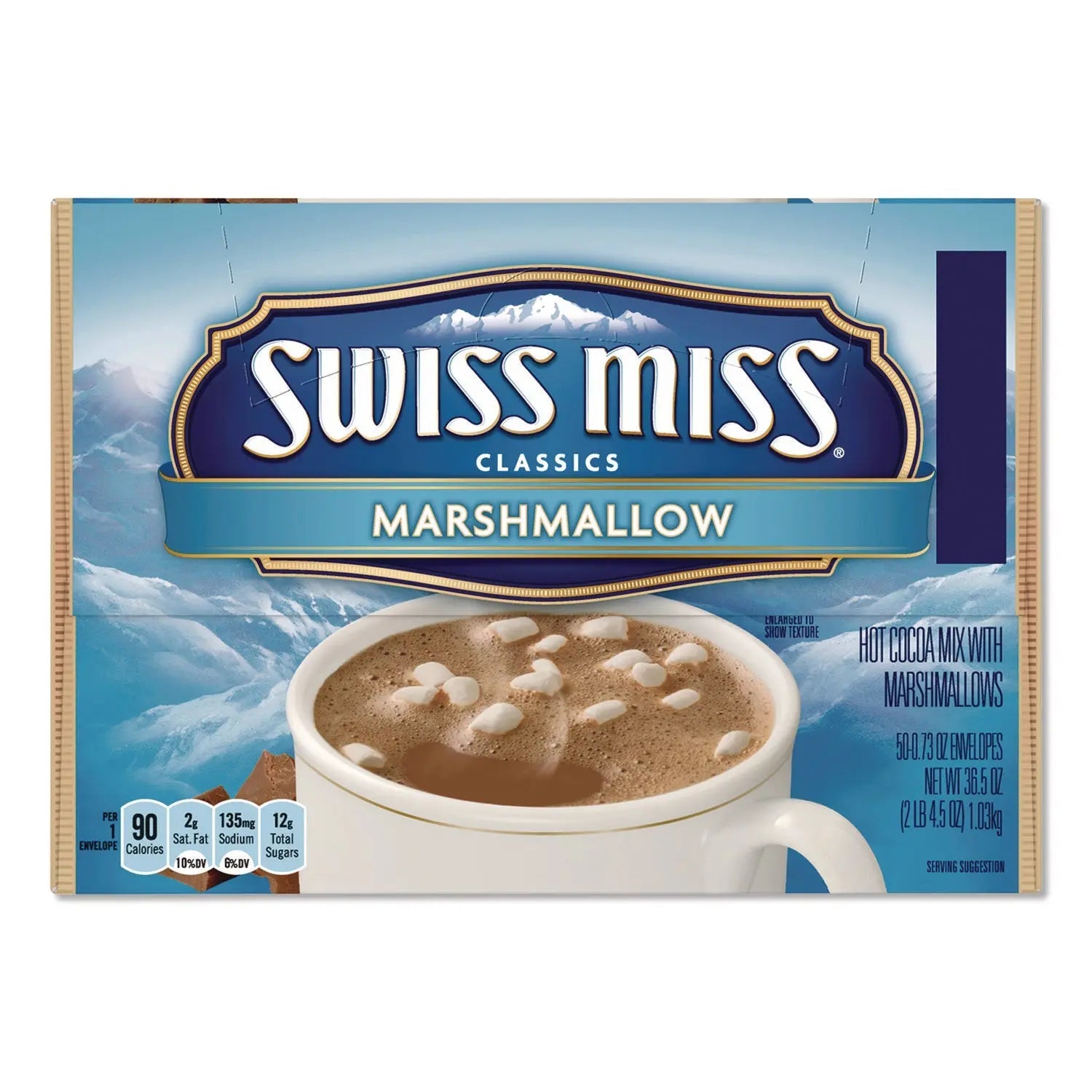 Swiss Miss® Marshmallow Hot Cocoa Mix, 0.73 oz Packet, 50/Box