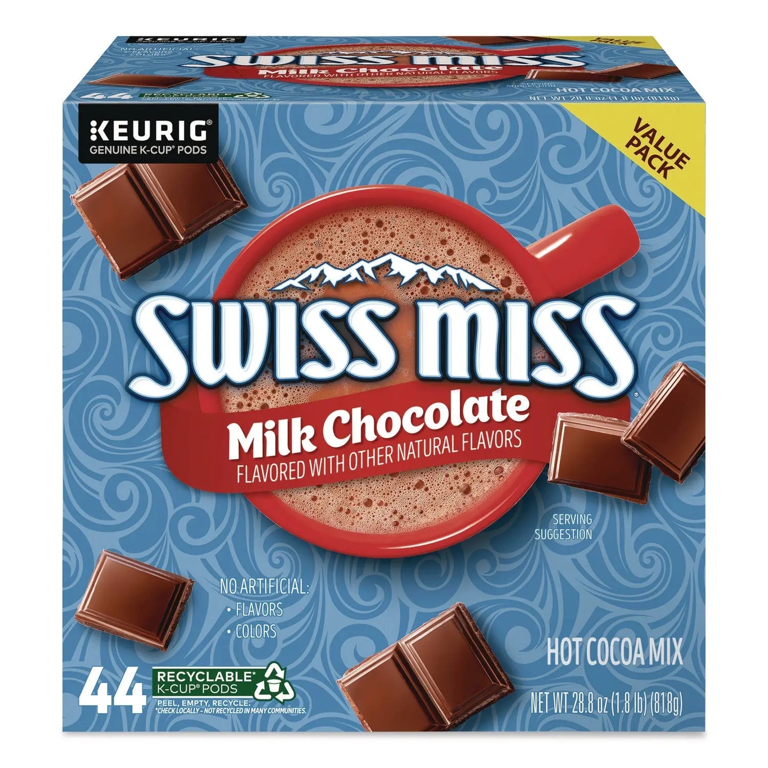 Swiss Miss® Milk Chocolate Hot Cocoa K-Cups, 0.65 oz, 44/Box