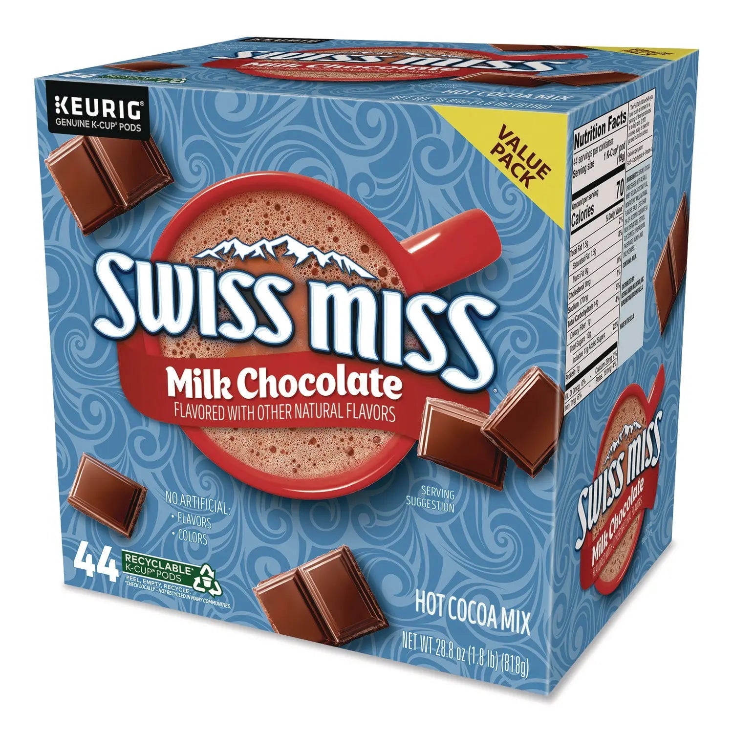 Swiss Miss® Milk Chocolate Hot Cocoa K-Cups, 0.65 oz, 44/Box