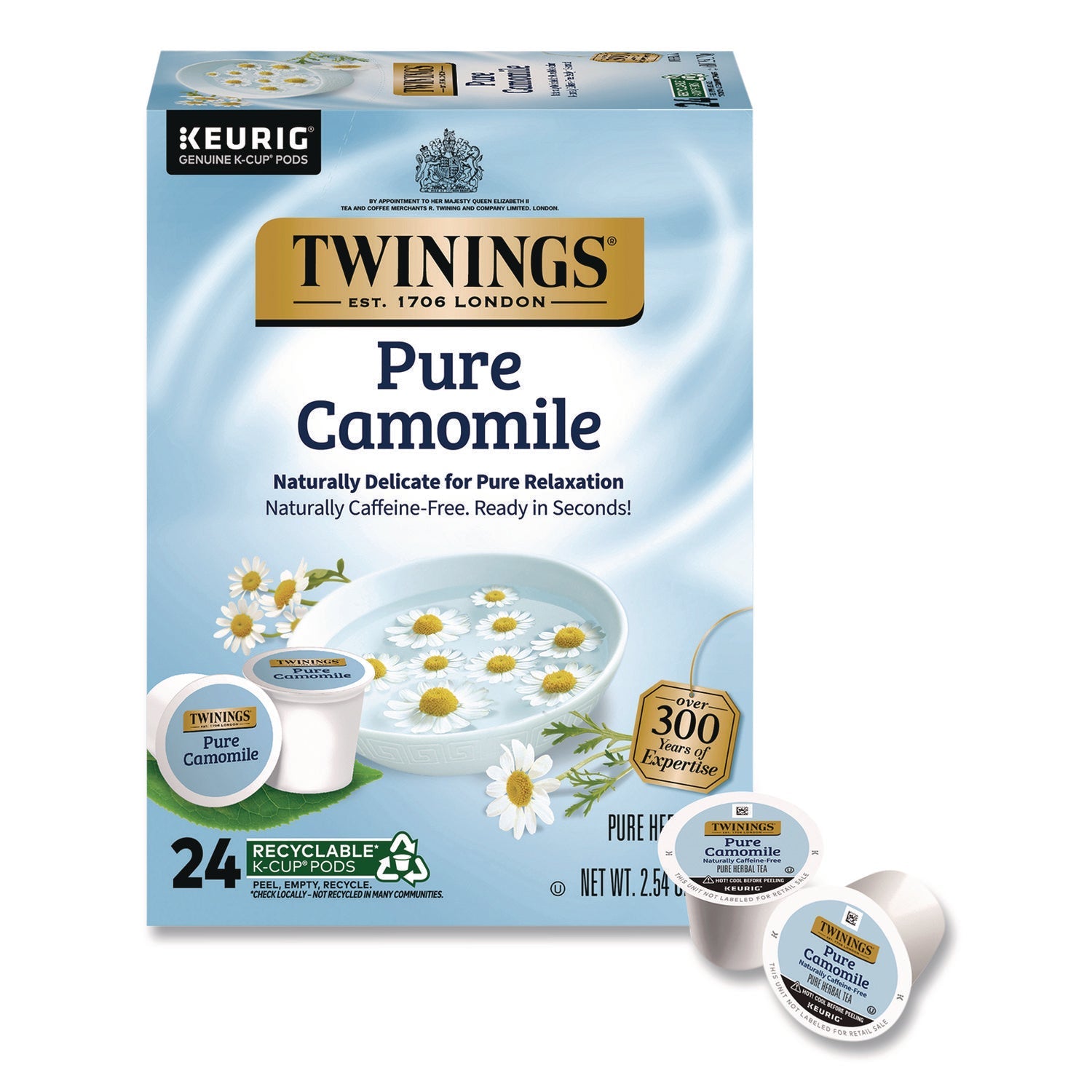 TWININGS® Tea K-Cups, Pure Camomile, 0.11 oz, 24/Box