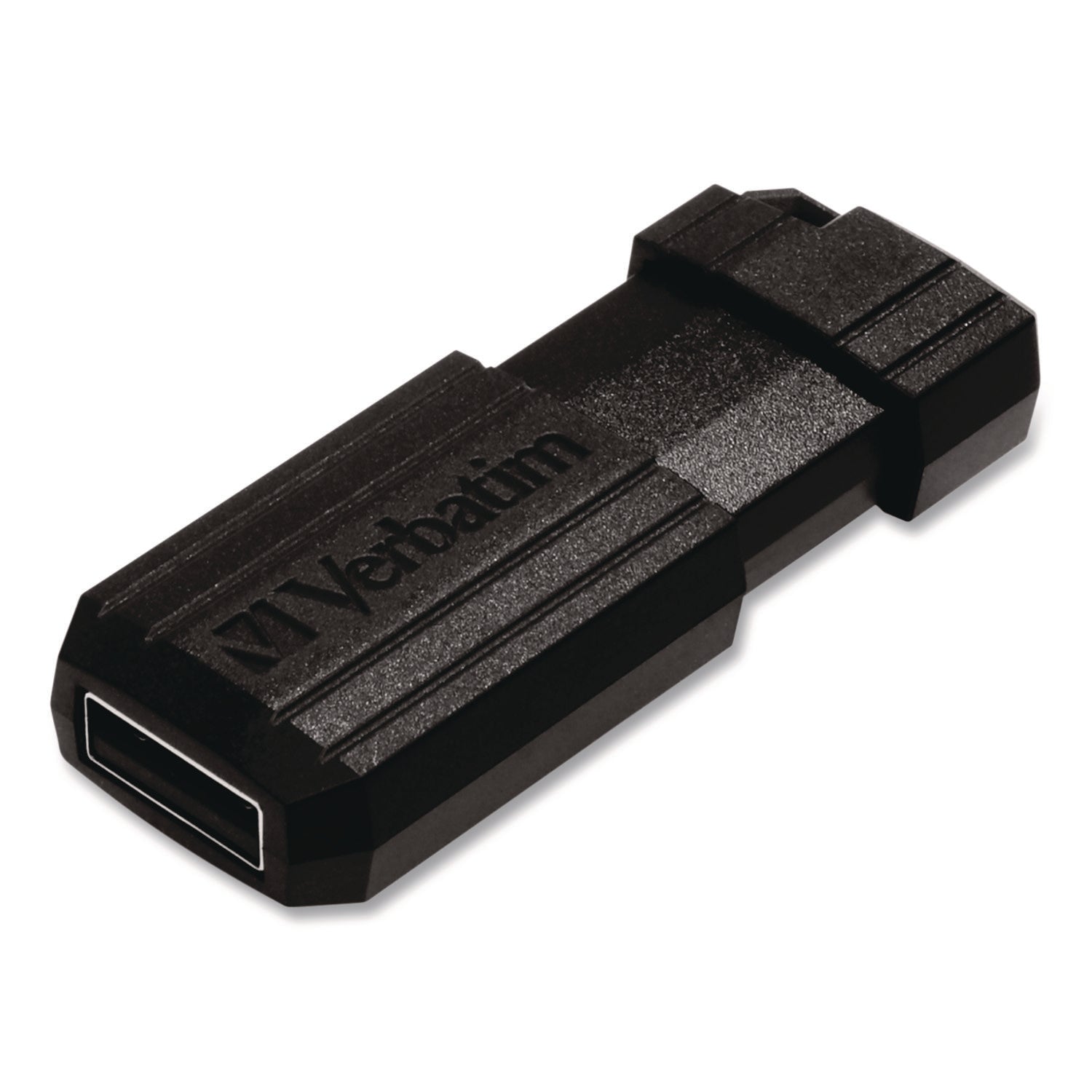 Verbatim® Pinstripe USB 2.0 Flash Drive, 64 GB, Black, 10/Pack