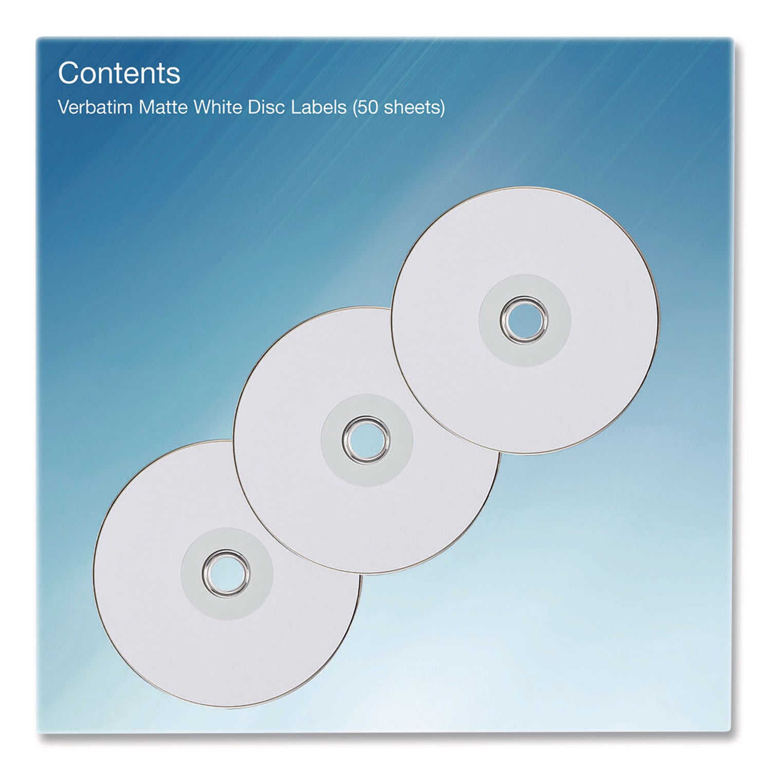 Verbatim® Inkjet Media Labels, Matte White, 50 Sheets/Pack