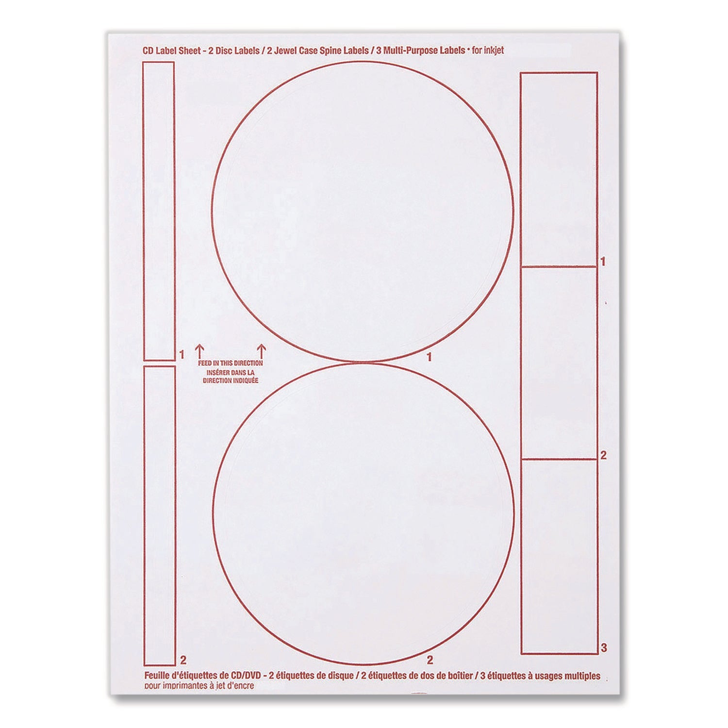 Verbatim® Inkjet Media Labels, Matte White, 50 Sheets/Pack