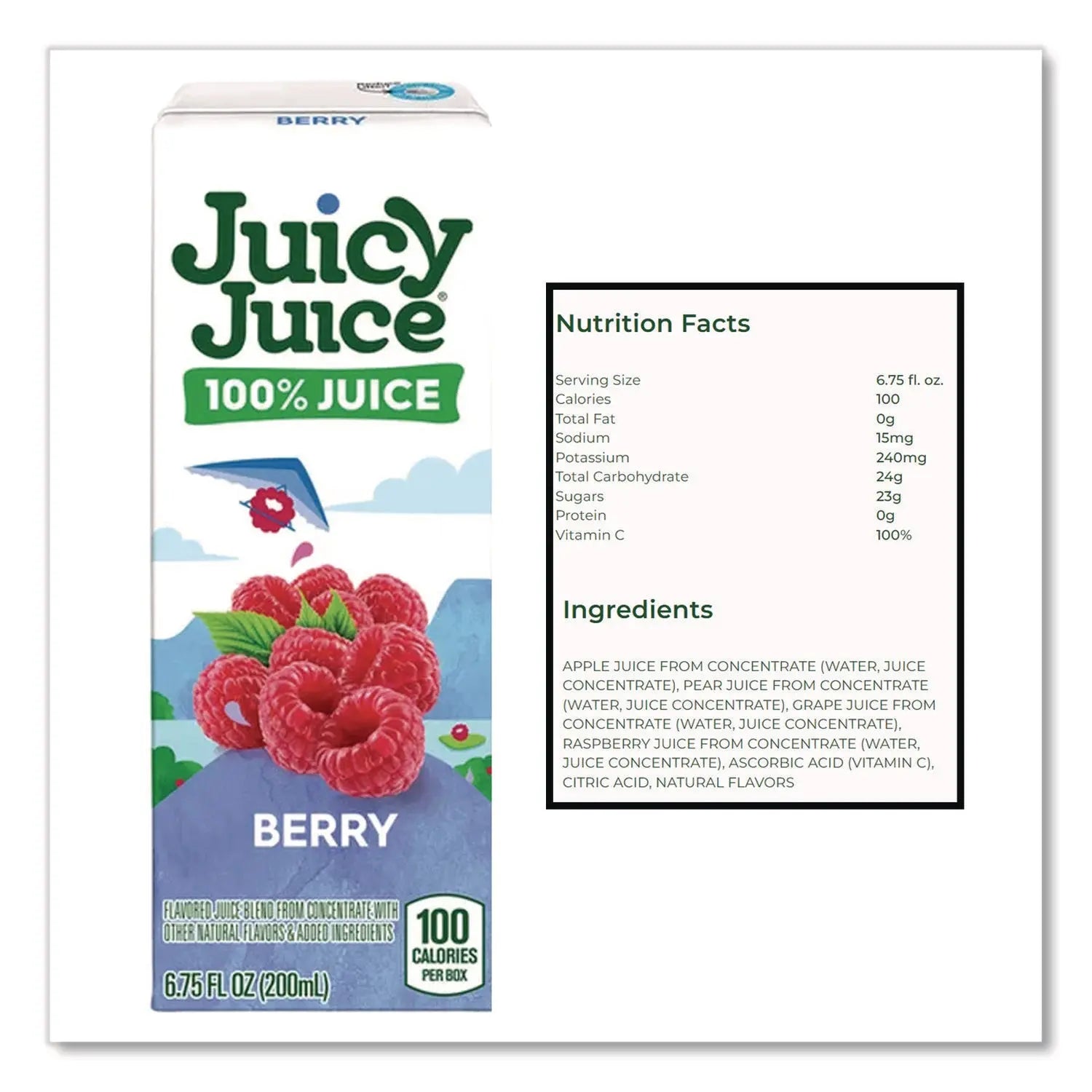 Juicy Juice® Juice Box Variety Pack, Assorted Flavors, 6.75 oz Box, 32/Carton