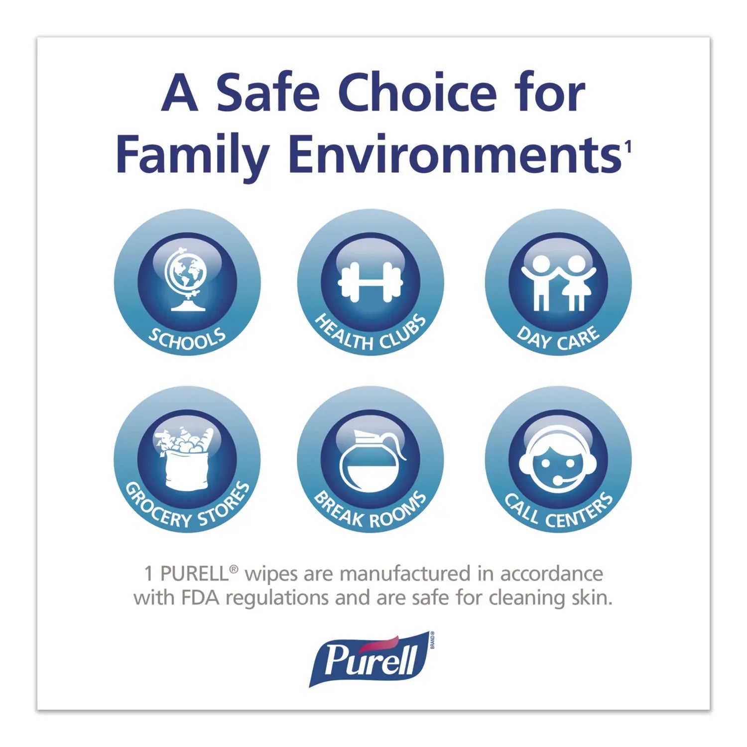 PURELL® Cottony Soft Individually Wrapped Sanitizing Hand Wipes, 5 x 7, Herbal Scent, White, 480/Carton