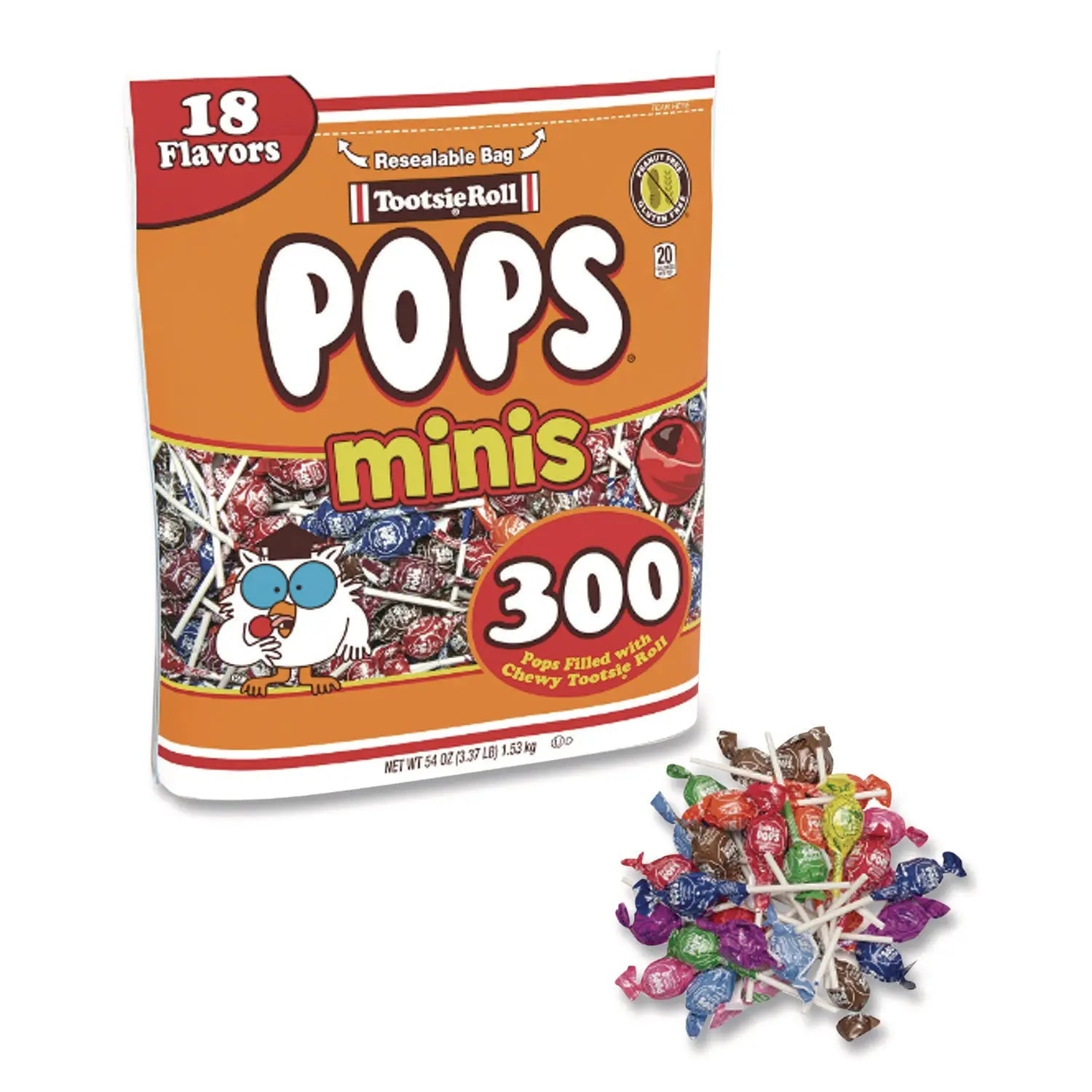 Tootsie Roll® Pops Minis, Assorted Flavors, 36 oz Bag, 200 Pieces