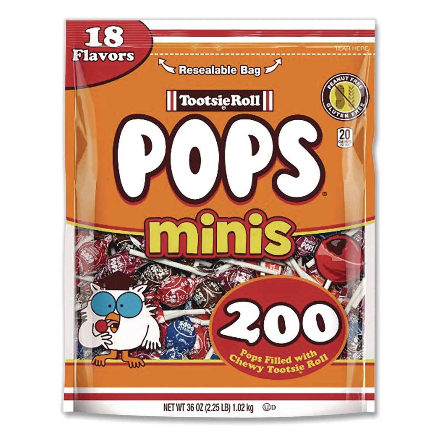 Tootsie Roll® Pops Minis, Assorted Flavors, 36 oz Bag, 200 Pieces
