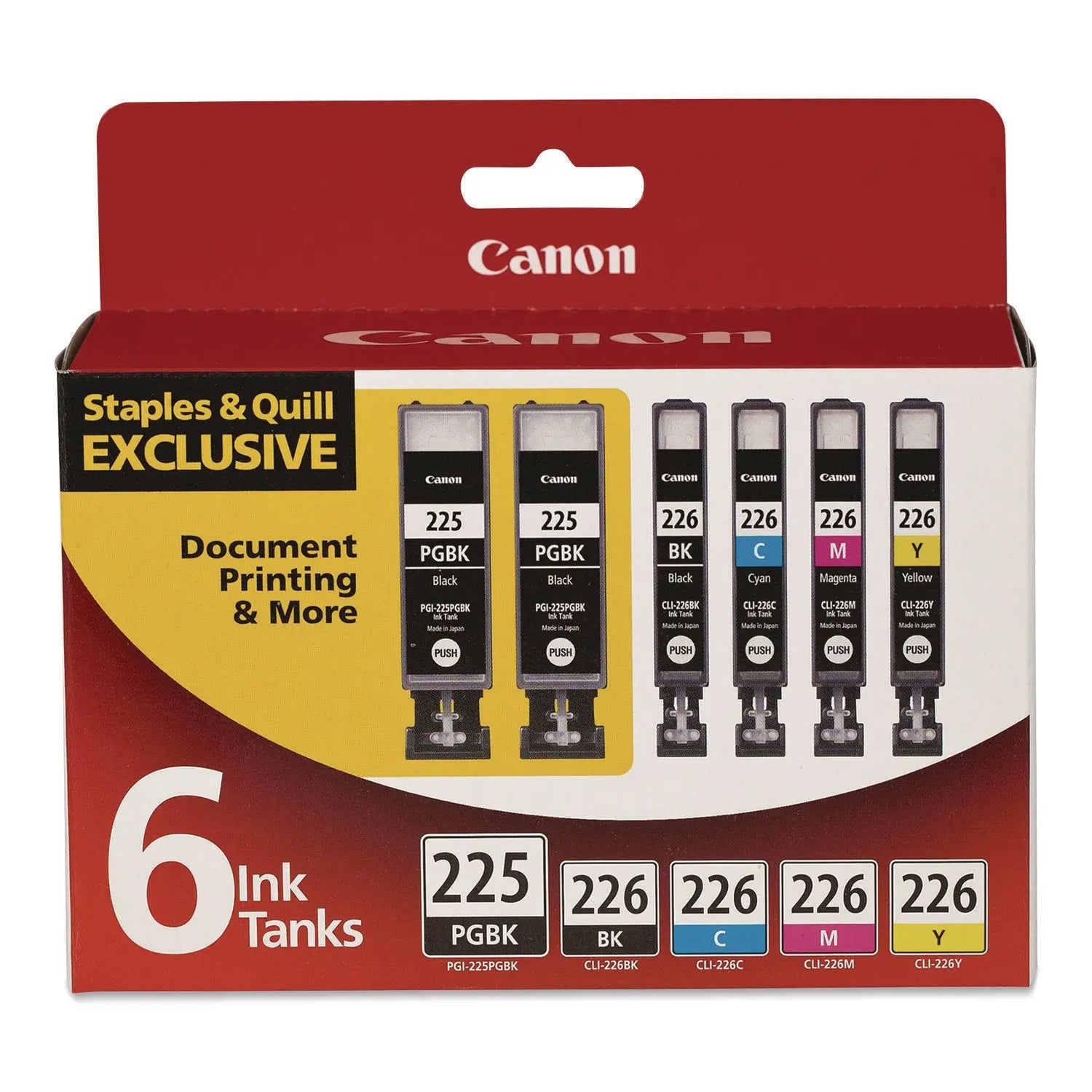 Canon® 956114 (PGI-225, PGI-226) Ink, Black/Cyan/Magenta/(2) Photo Black/Yellow, 6/Pack
