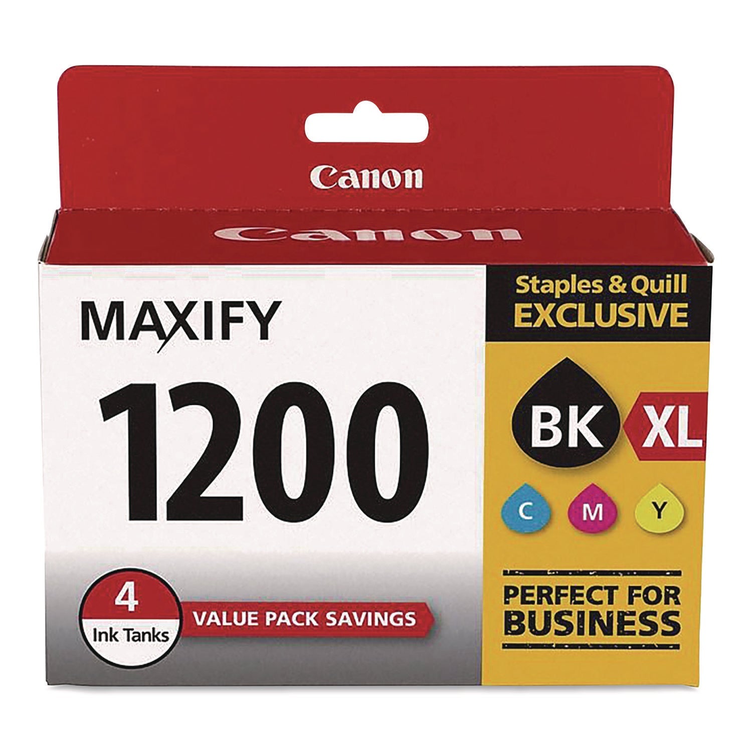 Canon® 1244243 (1200XL,1200) Ink, Black/Cyan/Magena/Yellow, 4/Pack