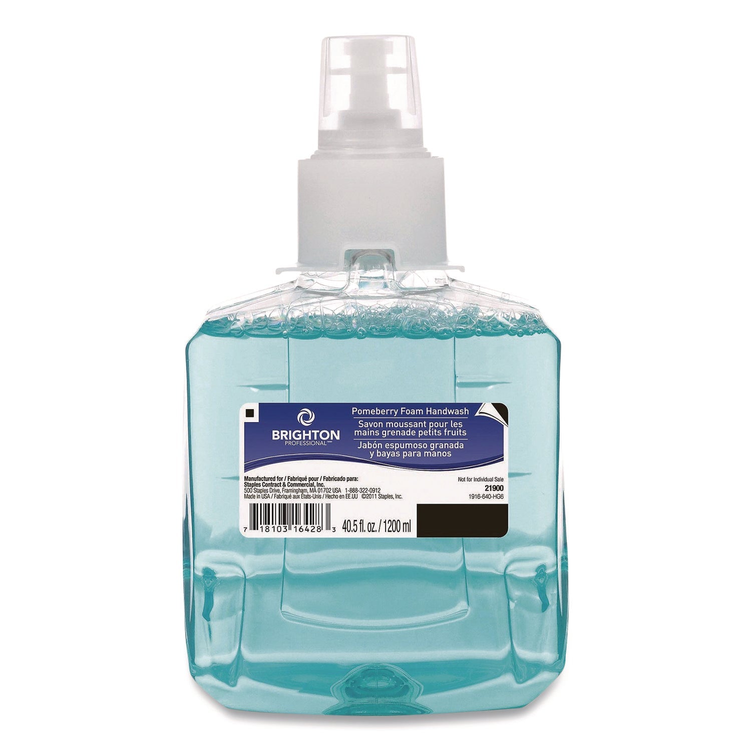 Brighton Professional™ Foaming Hand Soap Refill for BP Dispenser, Pomeberry Scent, 1,200 mL, 2/Carton