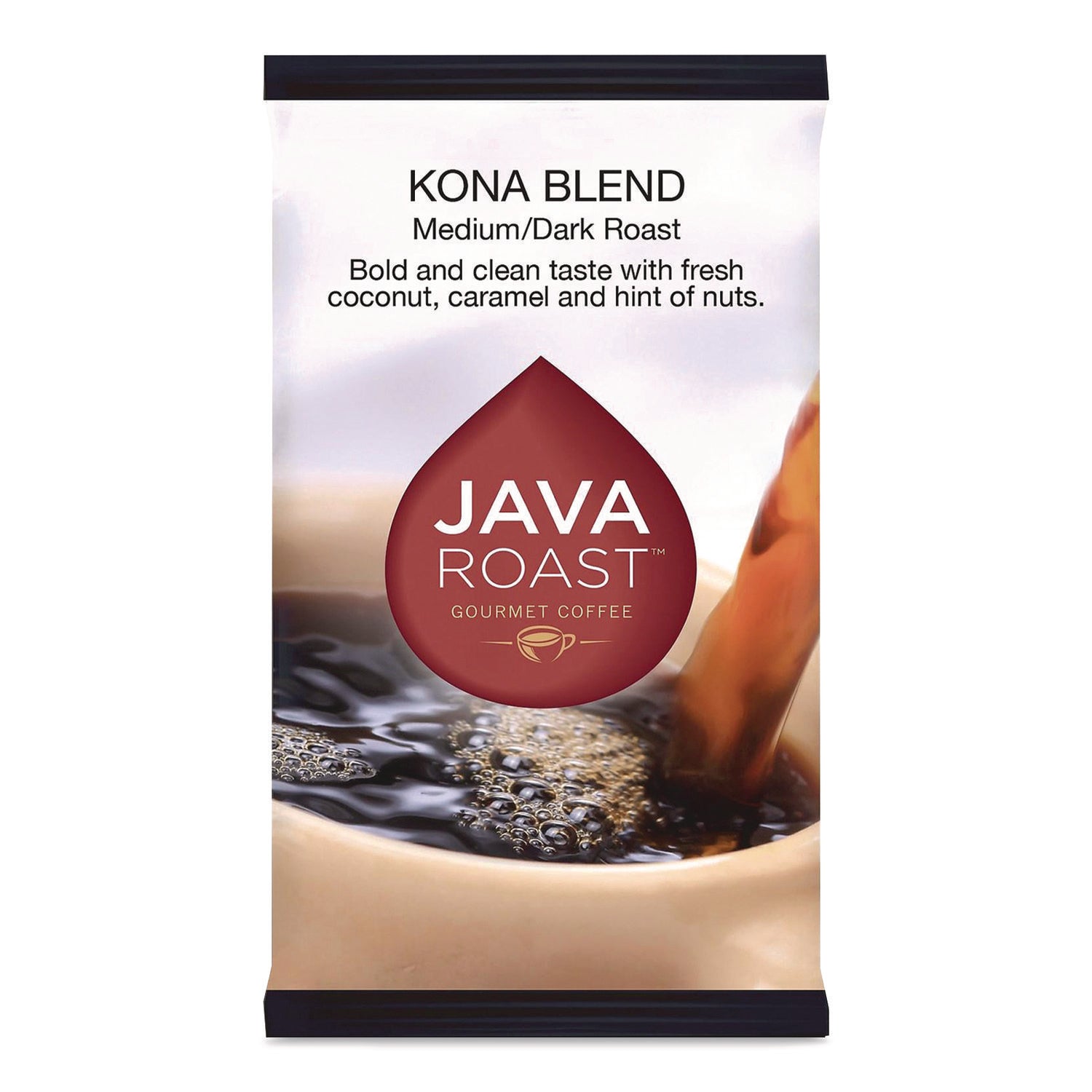 Java Roast™ Gourmet Coffee Ground Coffee, Kona Blend, 1.75 oz Packet, 24/Carton