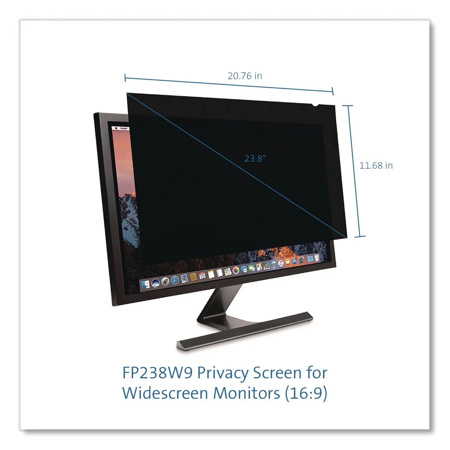 Kensington® Privacy Filter for Widescreen Monitor for 23.8" Flat Panel Monitor, 16:9 Aspect Ratio