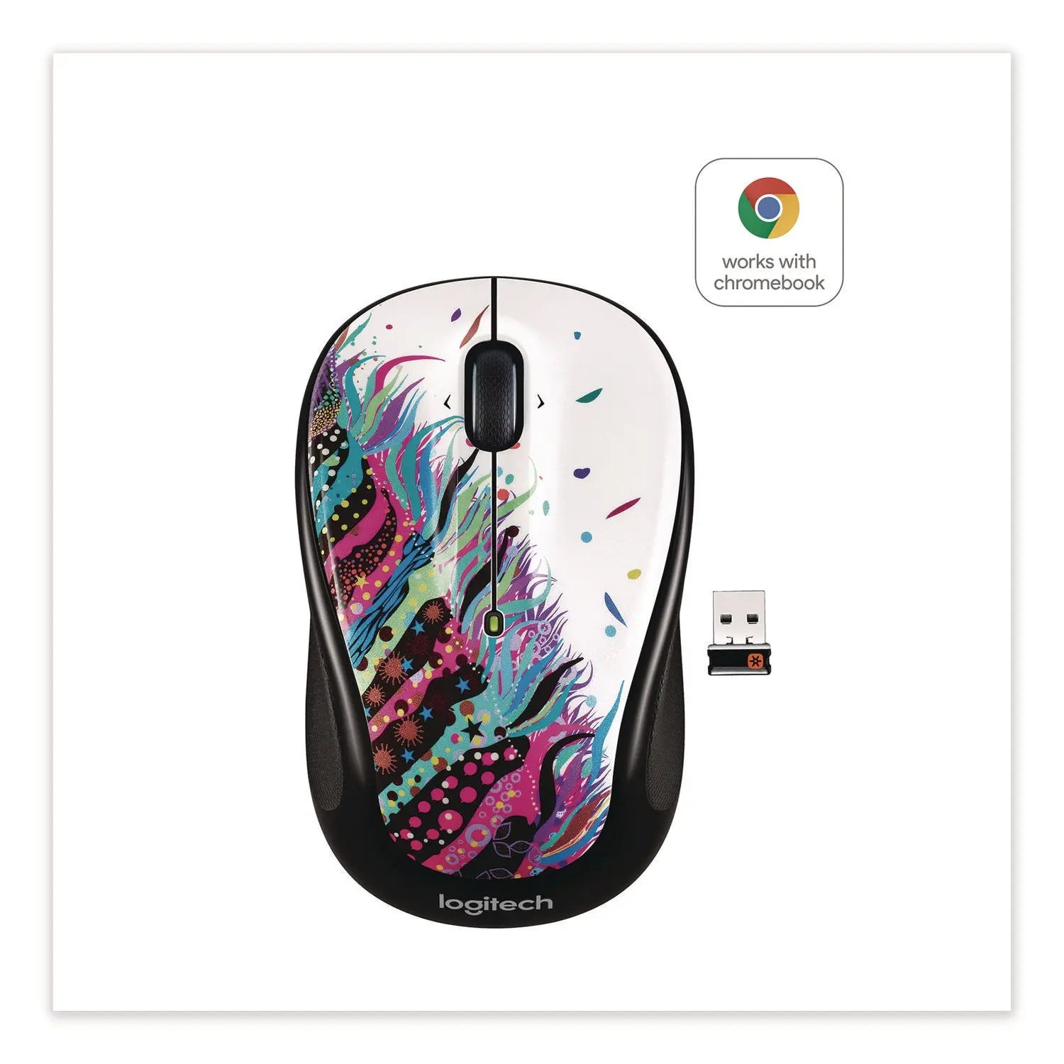Logitech® M325 Wireless Mouse, 2.4 GHz Frequency/30 ft Wireless Range, Left/Right Hand Use, Celebrate