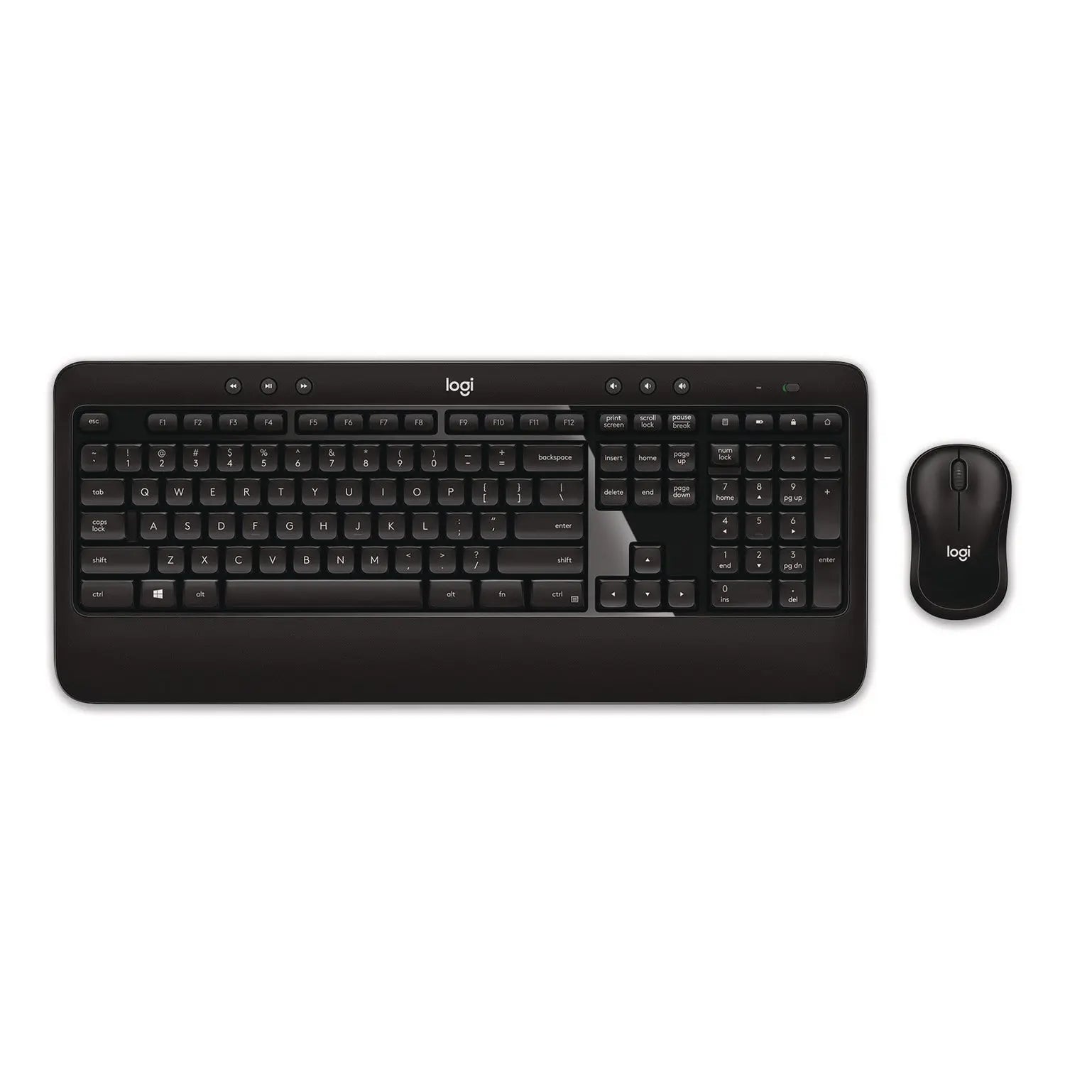 Logitech® Advanced Wireless Mouse and Keyboard Combo, 2.4 GHz Frequency, 33 ft Wireless Range, Black