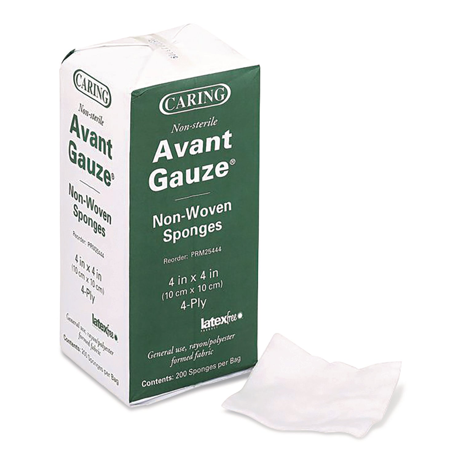Medline Non-Woven Gauze Sponges, Non-Sterile, 4-Ply, 4 x 4, 200/Box